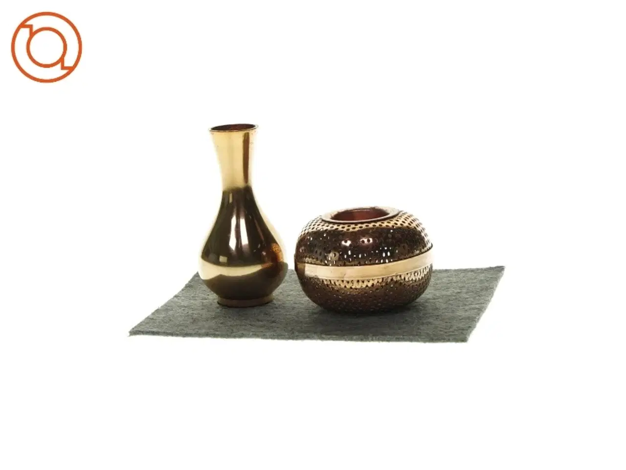 Billede 1 - Lysestager (2 stk) fra Louise Roe (str. 15 x 5 og 7 x 10 cm)