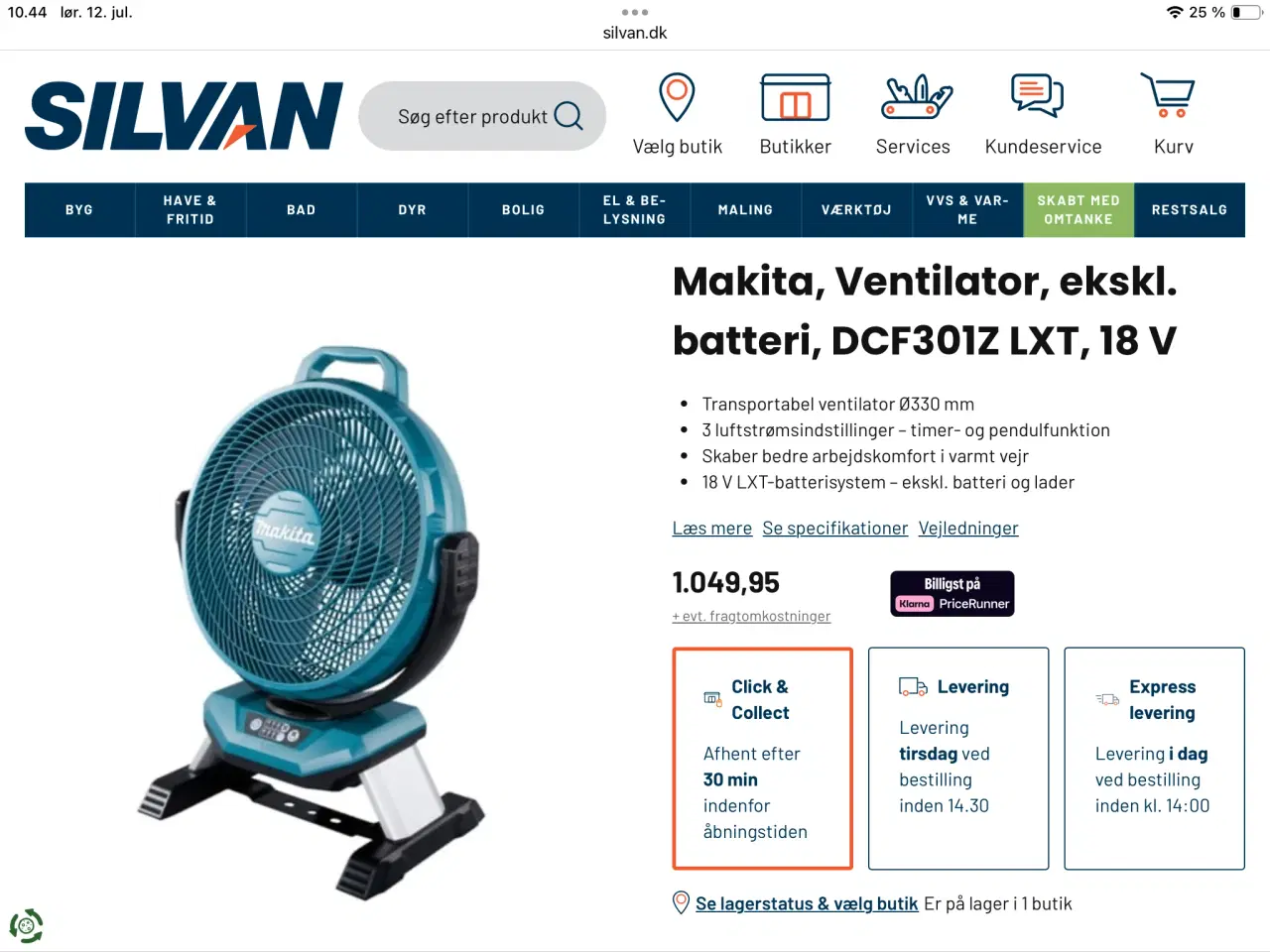 Billede 3 - NY Makita Ventilator 18v
