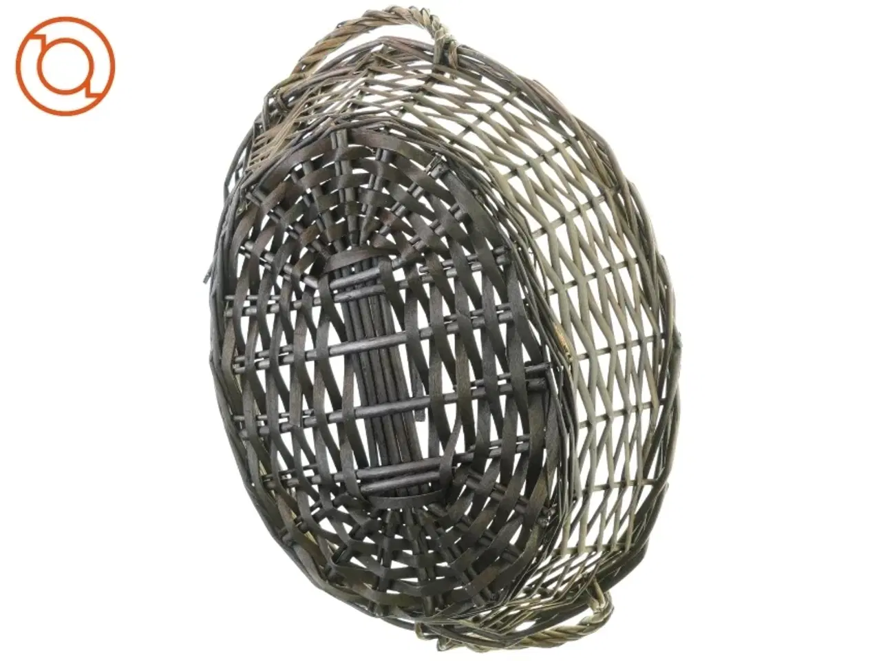 Billede 2 - Oval Flettet Pile Kurv (str. 32 x 44 cm)