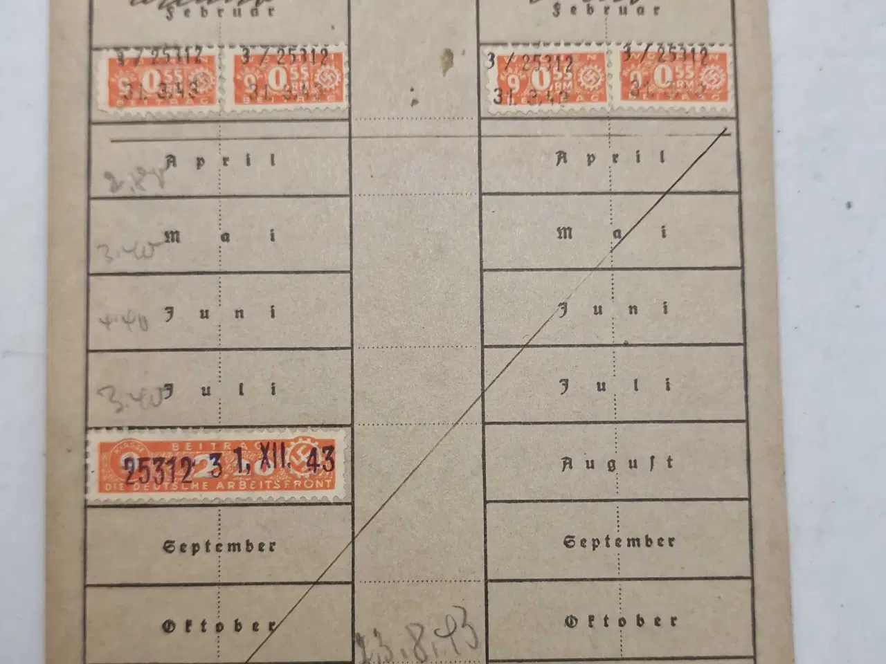 Billede 5 - WW2 - Lot, Arbeitsbuch + 5 dokumenter