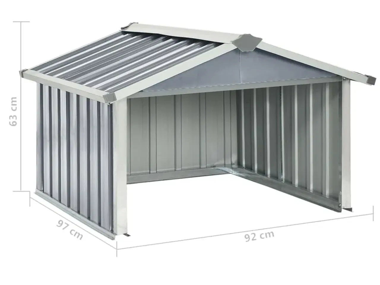 Billede 9 - Garage til robotplæneklipper 92x97x63 cm galvaniseret stål grå