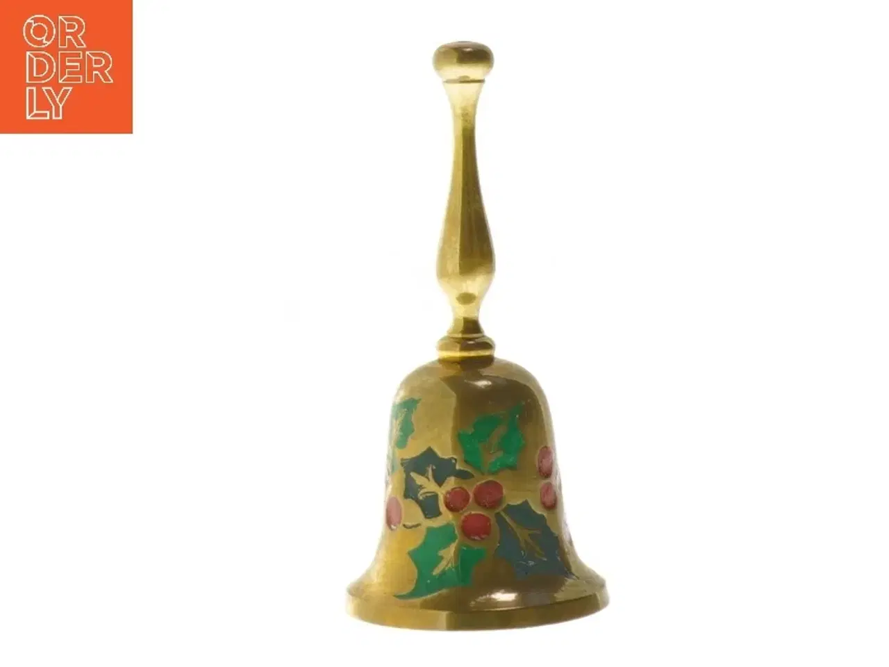 Billede 2 - Messingklokke med julemotiv (str. 12,5 cm)