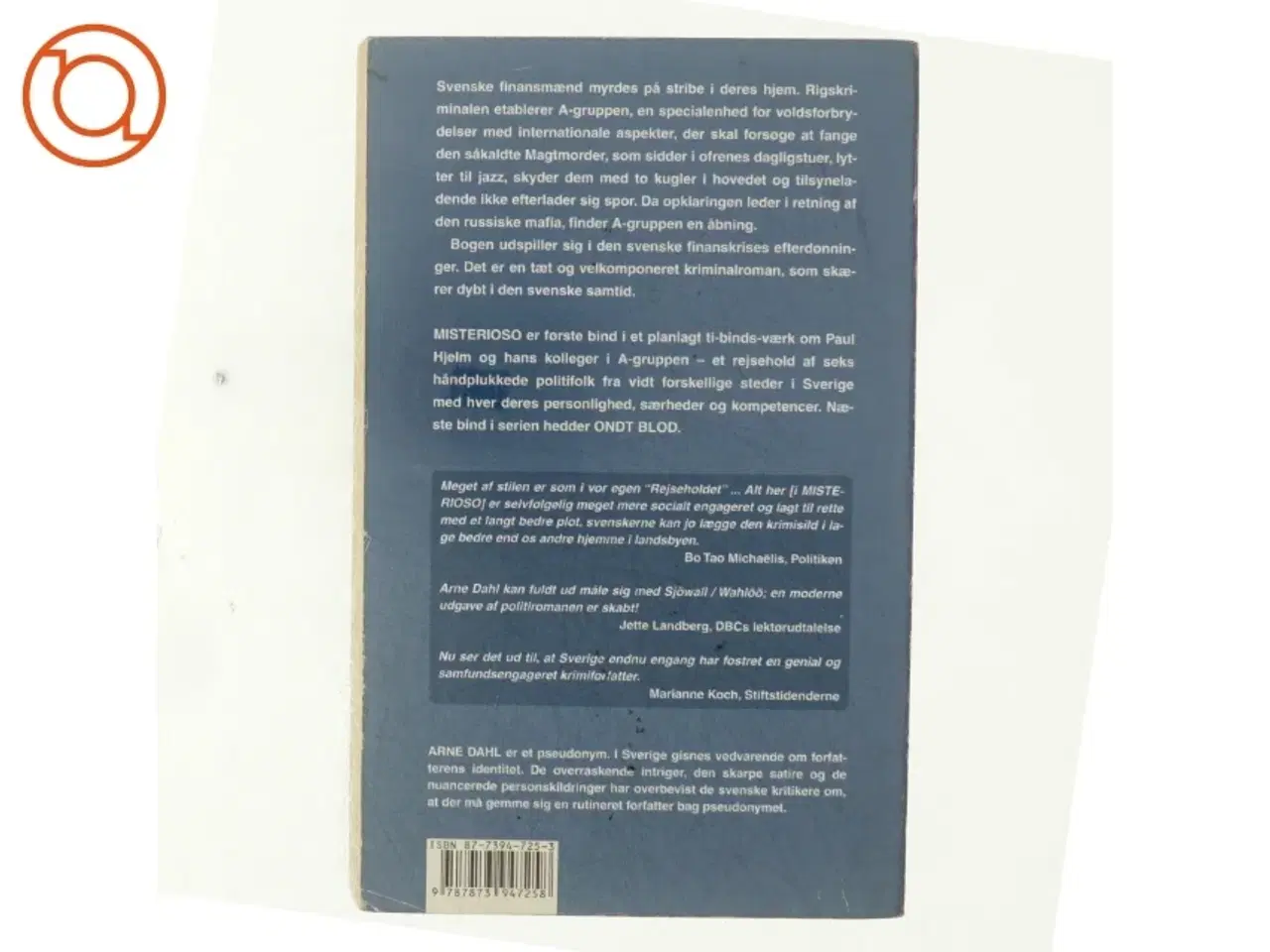 Billede 3 - Misterioso : kriminalroman af Arne Dahl (f. 1963) (Bog)