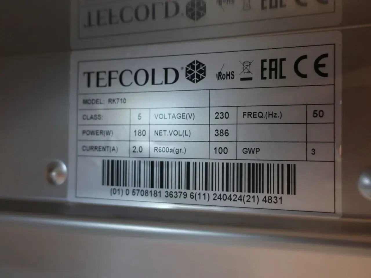 Billede 4 - Køleskab TEFCOLD RK710