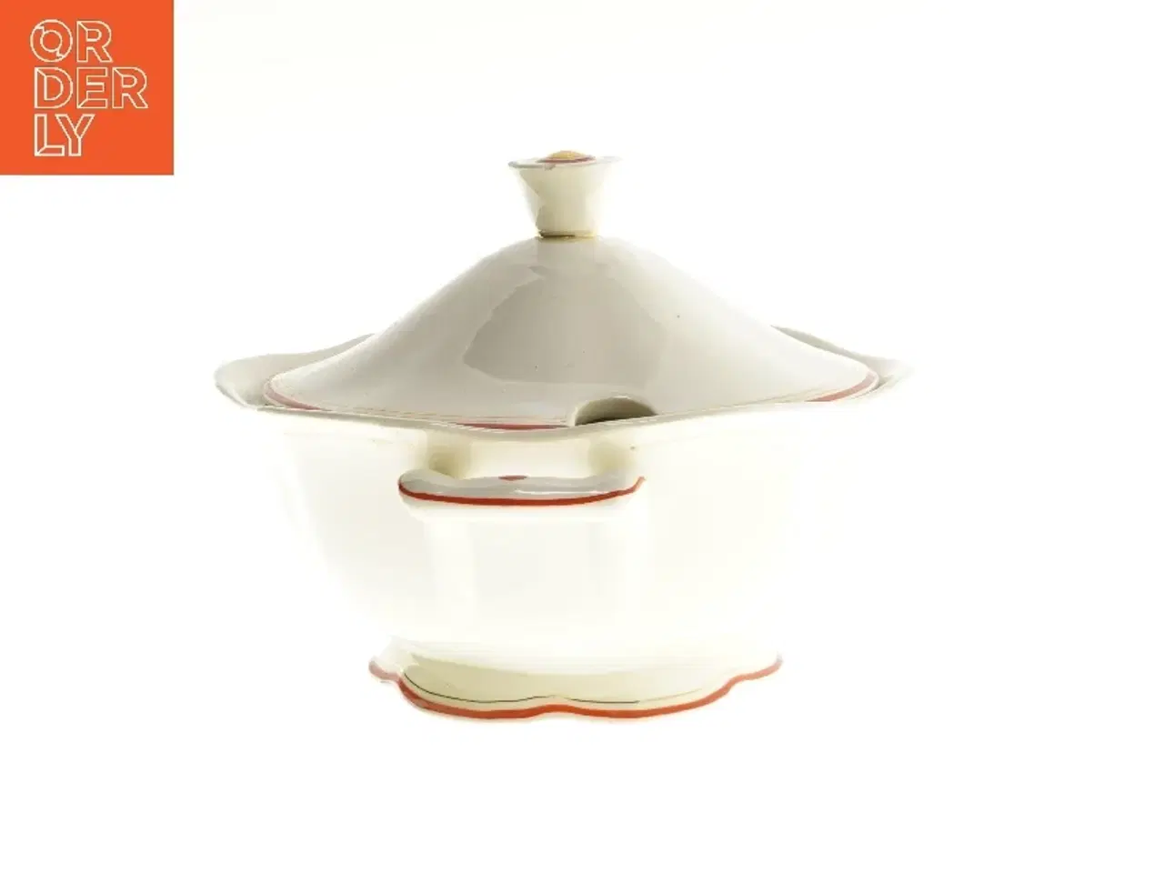 Billede 2 - Rund serveringsskål med låg fra Arabia (str. Ø 21x19 cm)