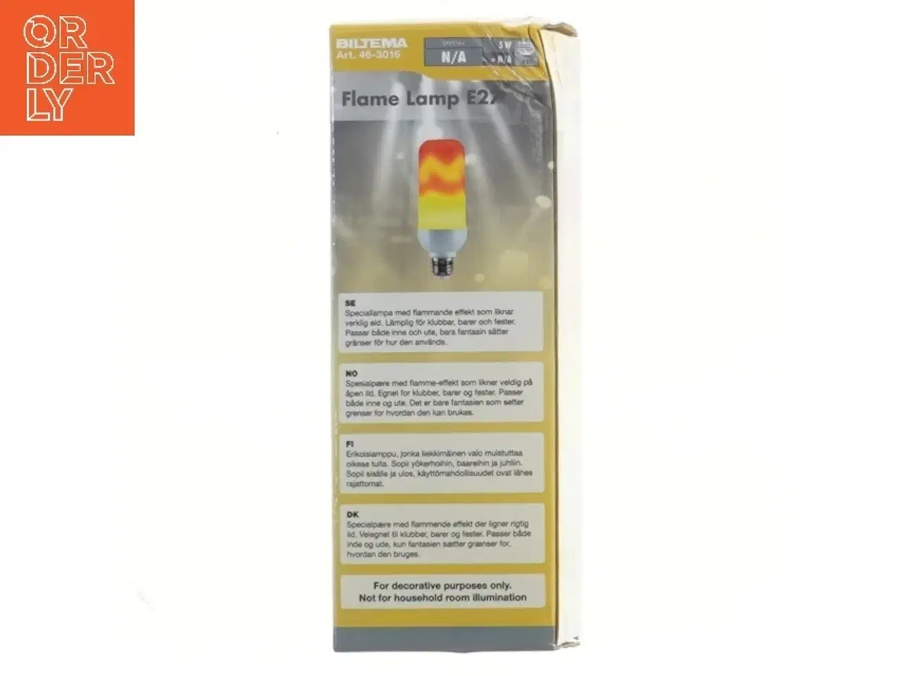 Billede 3 - Flammeeffekt LED-pære E27 fra Biltema