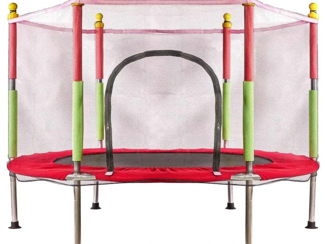 Billede 1 - Havetrampolin til børn 140 cm – rød med sikkerhedsnet