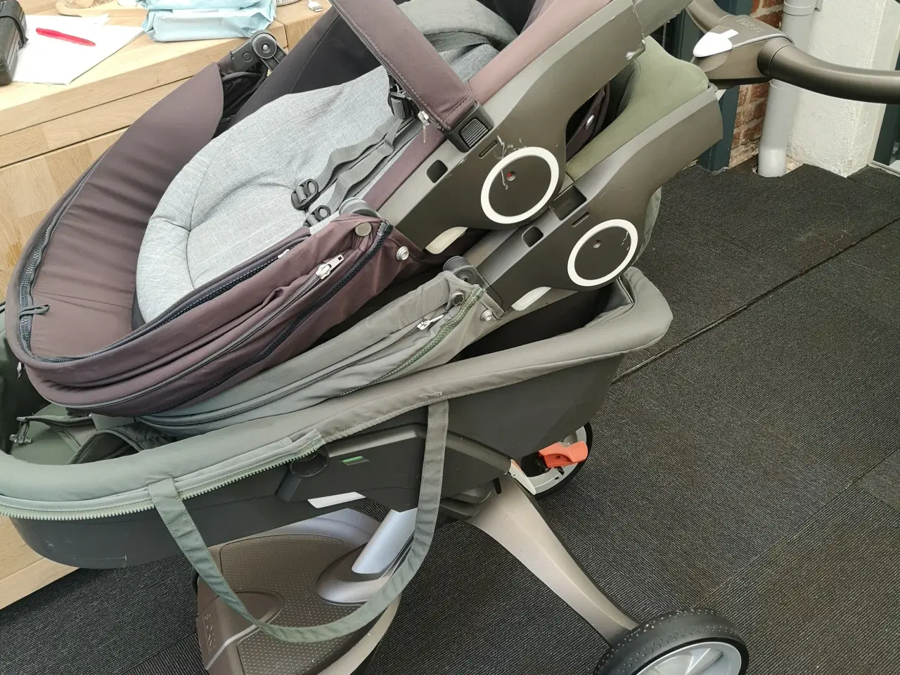 Billede 2 - STOKKE Barnevogn med tre kurve