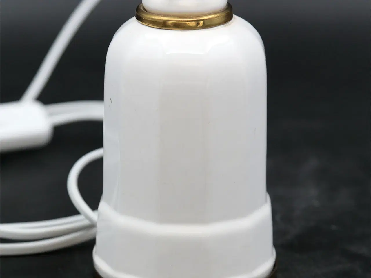 Billede 3 - Heiberglampe porcelæn/messing 1950–60