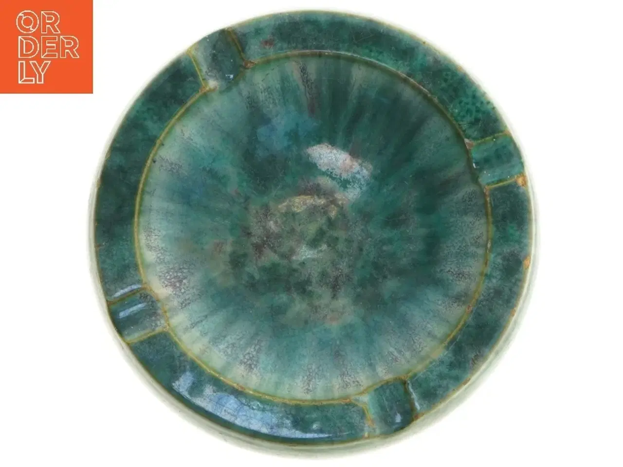 Billede 1 - Grønt askebæger i keramik (str. Ø 17 cm)