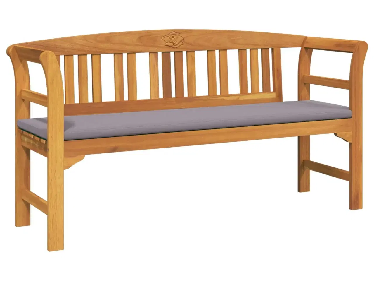 Billede 2 - Bænk Naturlig Olie Finish 157 x 46 x 82,5 cm Massivt Akacietræ