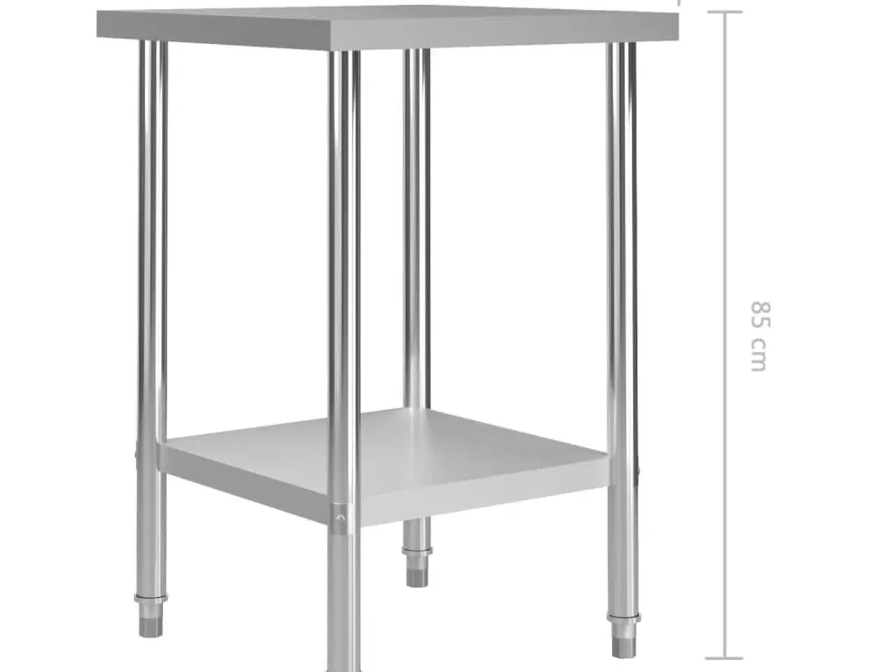 Billede 7 - Arbejdsbord til køkken 60x60x85 cm rustfrit stål