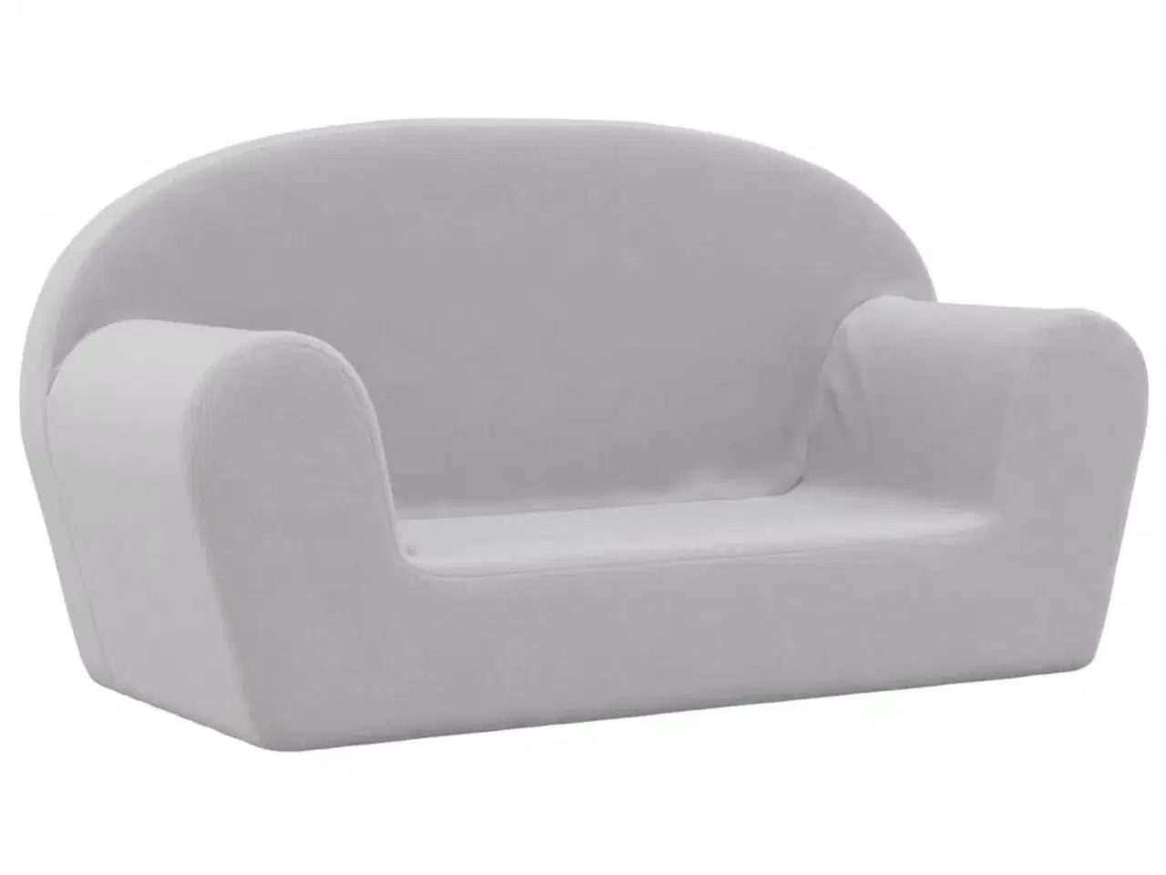 Billede 2 - 2-personers sofa til børn blødt plys lysgrå