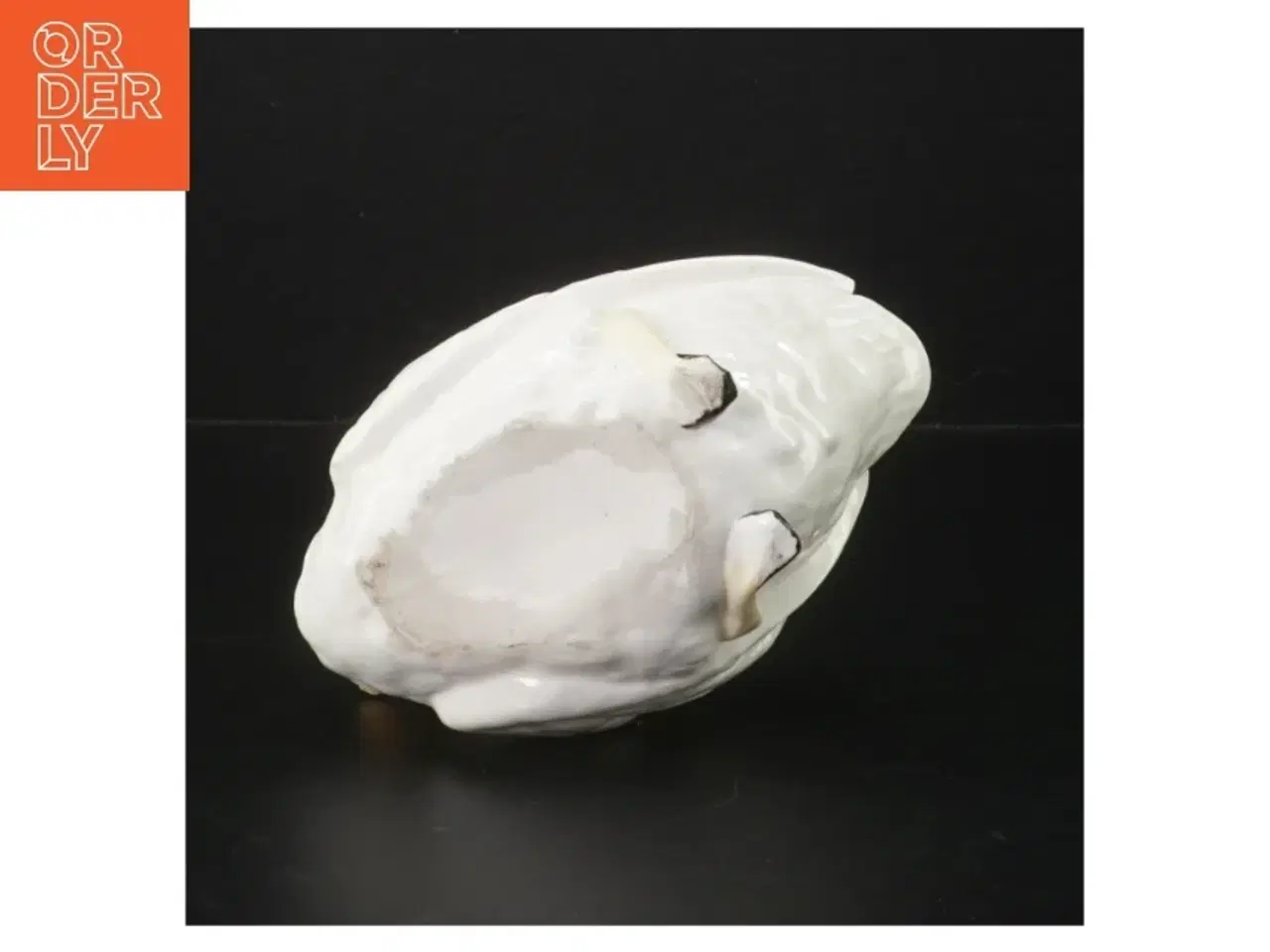 Billede 2 - Porcelæn svane figurine (str. H 12 cm, b 16 cm)