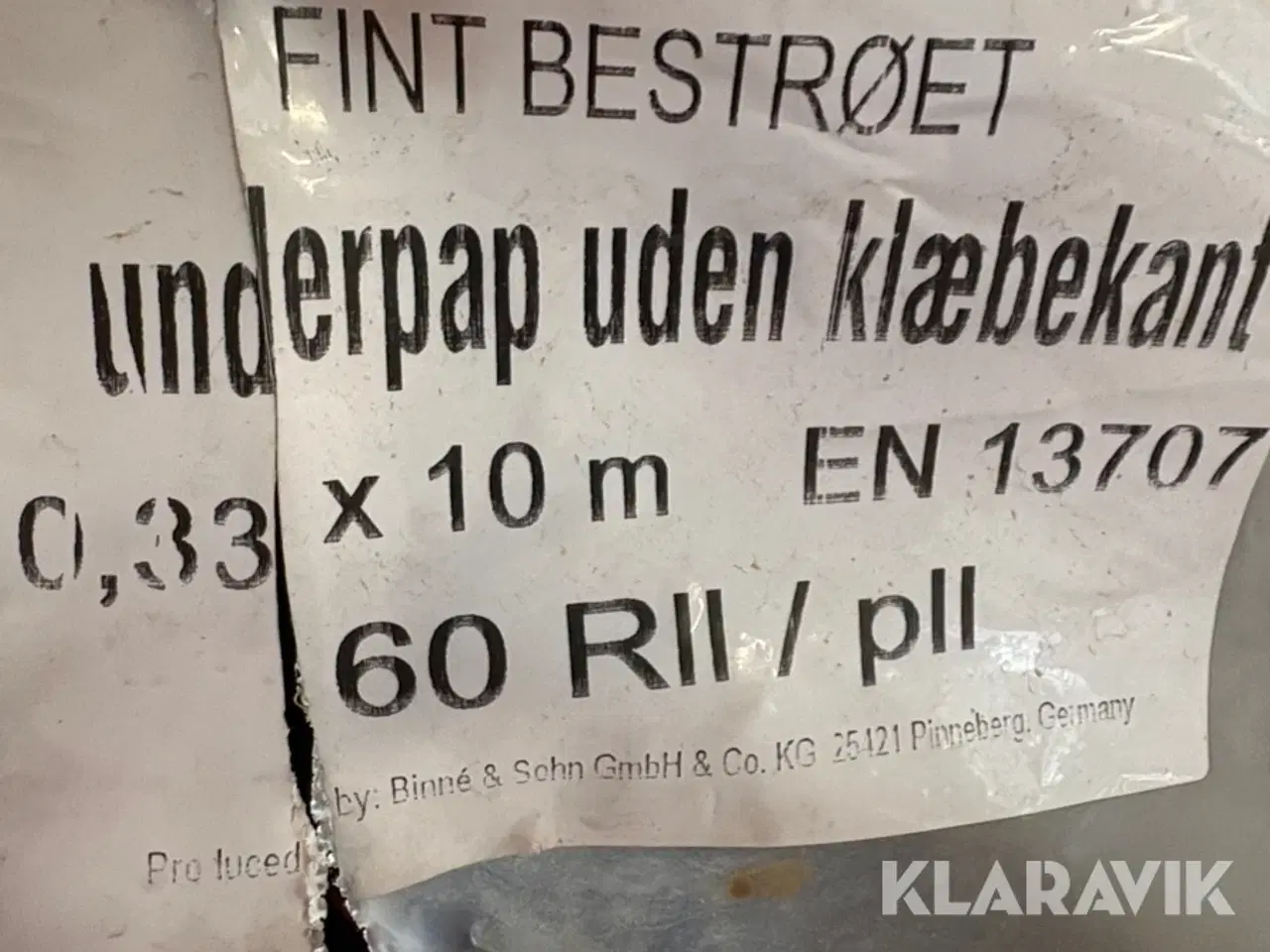 Billede 3 - Underpap uden klæbekant Binné Fint bestrøet cirka 70 ruller