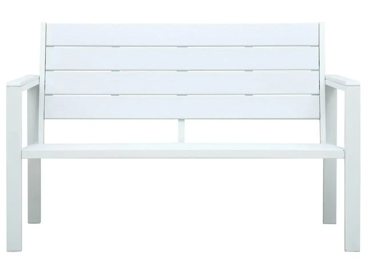 Billede 2 - Havebænk 120 cm HDPE trælook hvid