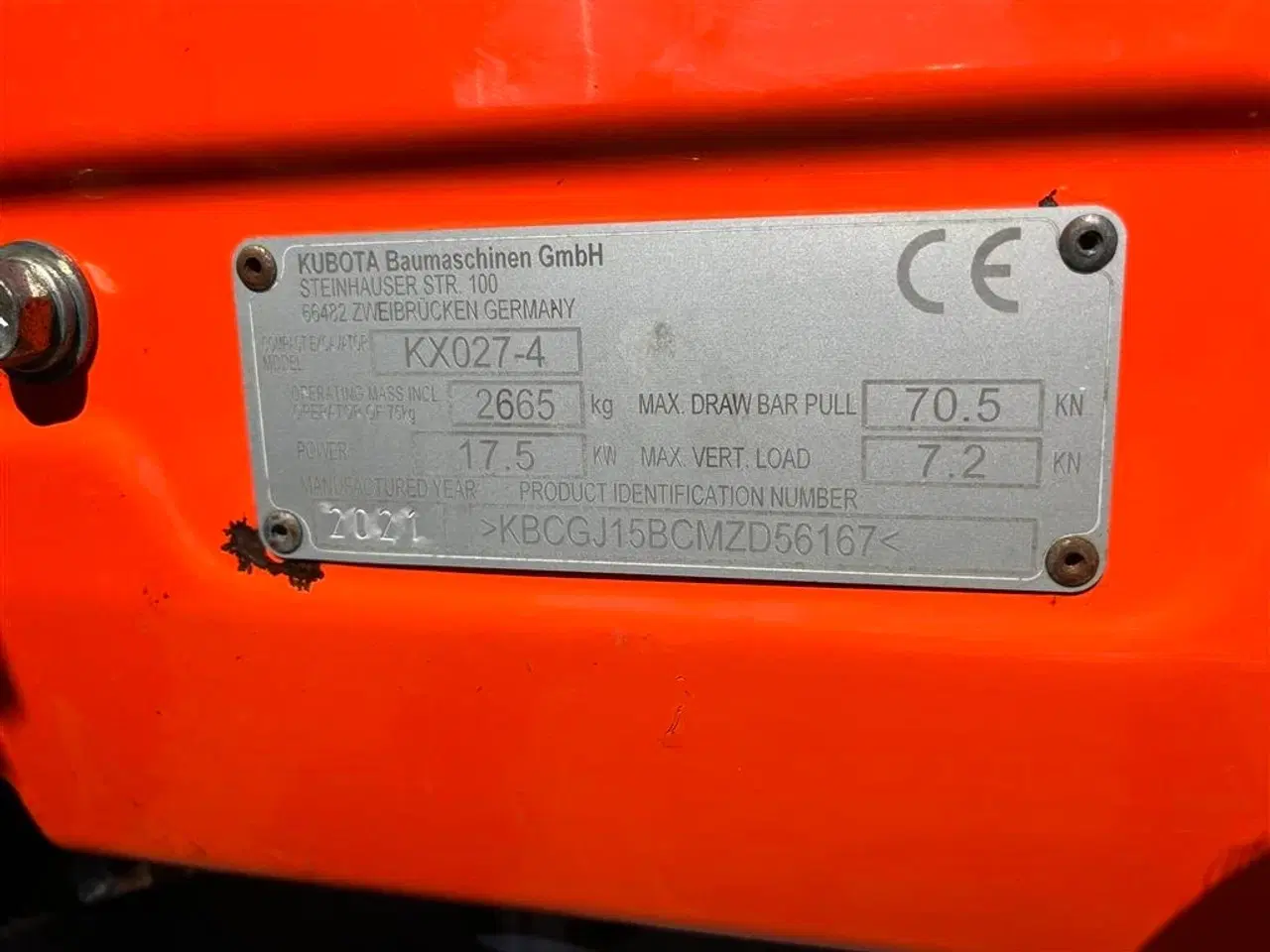 Billede 7 - Kubota kx027-4 Tiltman med hydraulisk s40