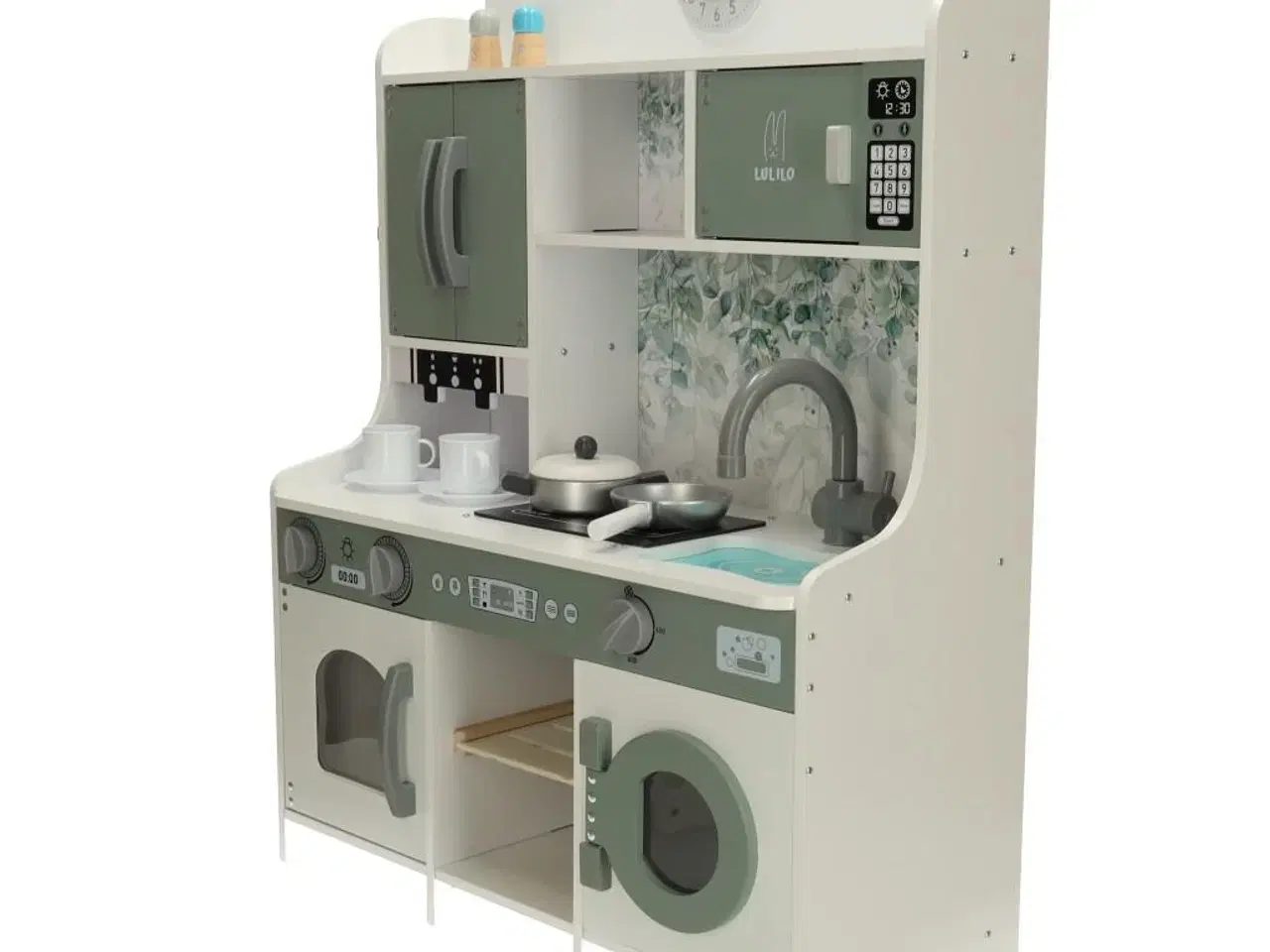 Billede 3 - Legekøkken i træ LULILO Saliko med tilbehør og espressomaskine