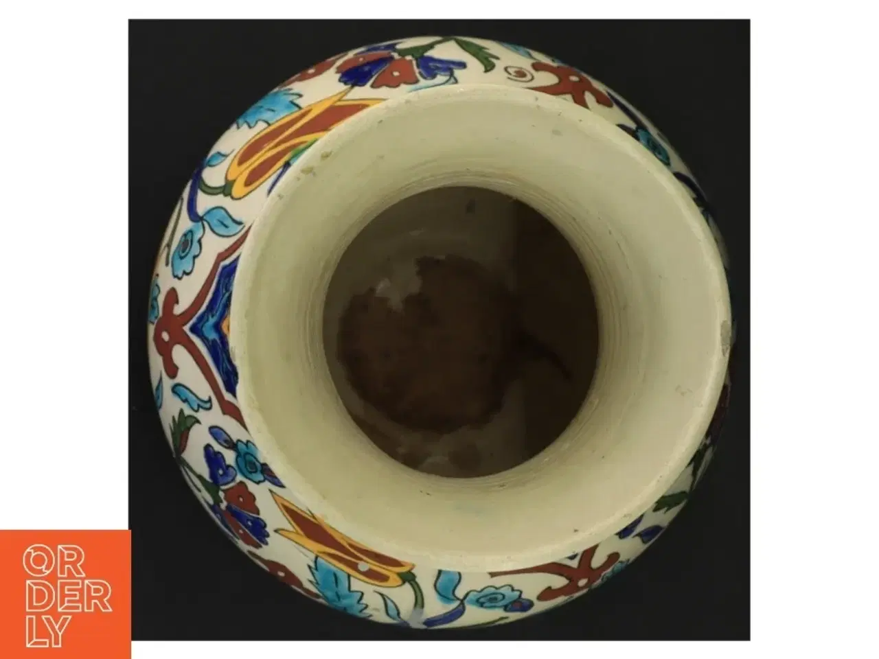 Billede 3 - Håndmalet keramikvase (str. 27 x 17 cm)