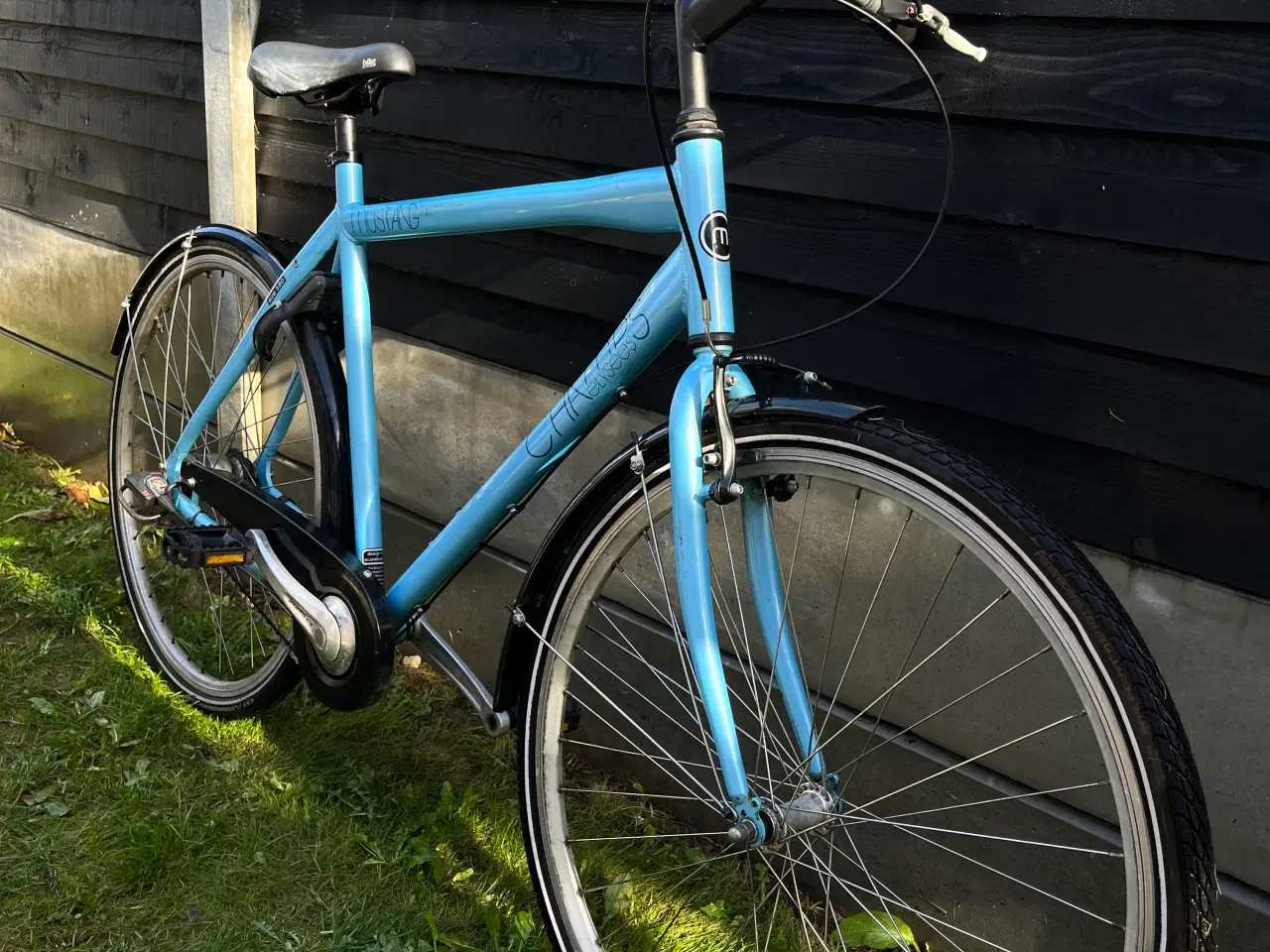 Billede 2 - Herre Mustang cykel i blå