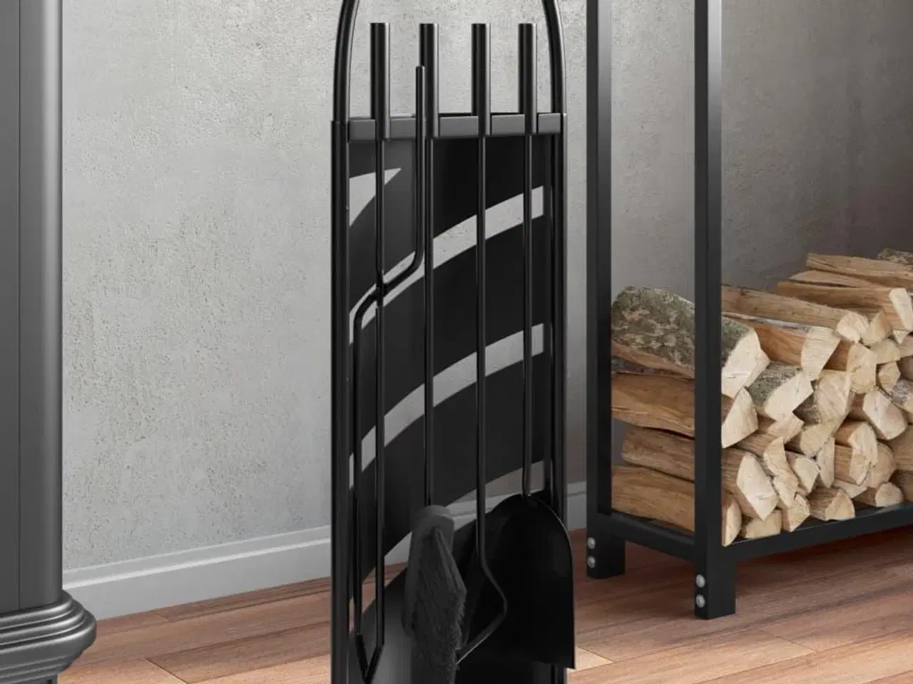 Billede 1 - 5-delt pejsværktøjssæt 23 x 15 x 66 cm stål