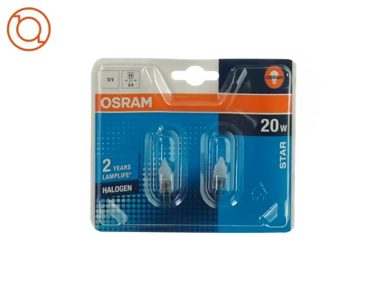 Billede 1 - Halogen pære (2 stk) fra Osram (str. 20W)