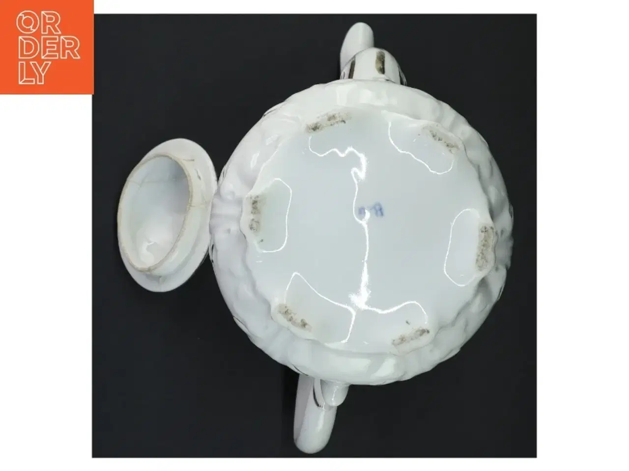 Billede 4 - Antik kaffekande i hvidt porcelæn med guld, Bing & Grøndahl (str. 24 x 13 cm)