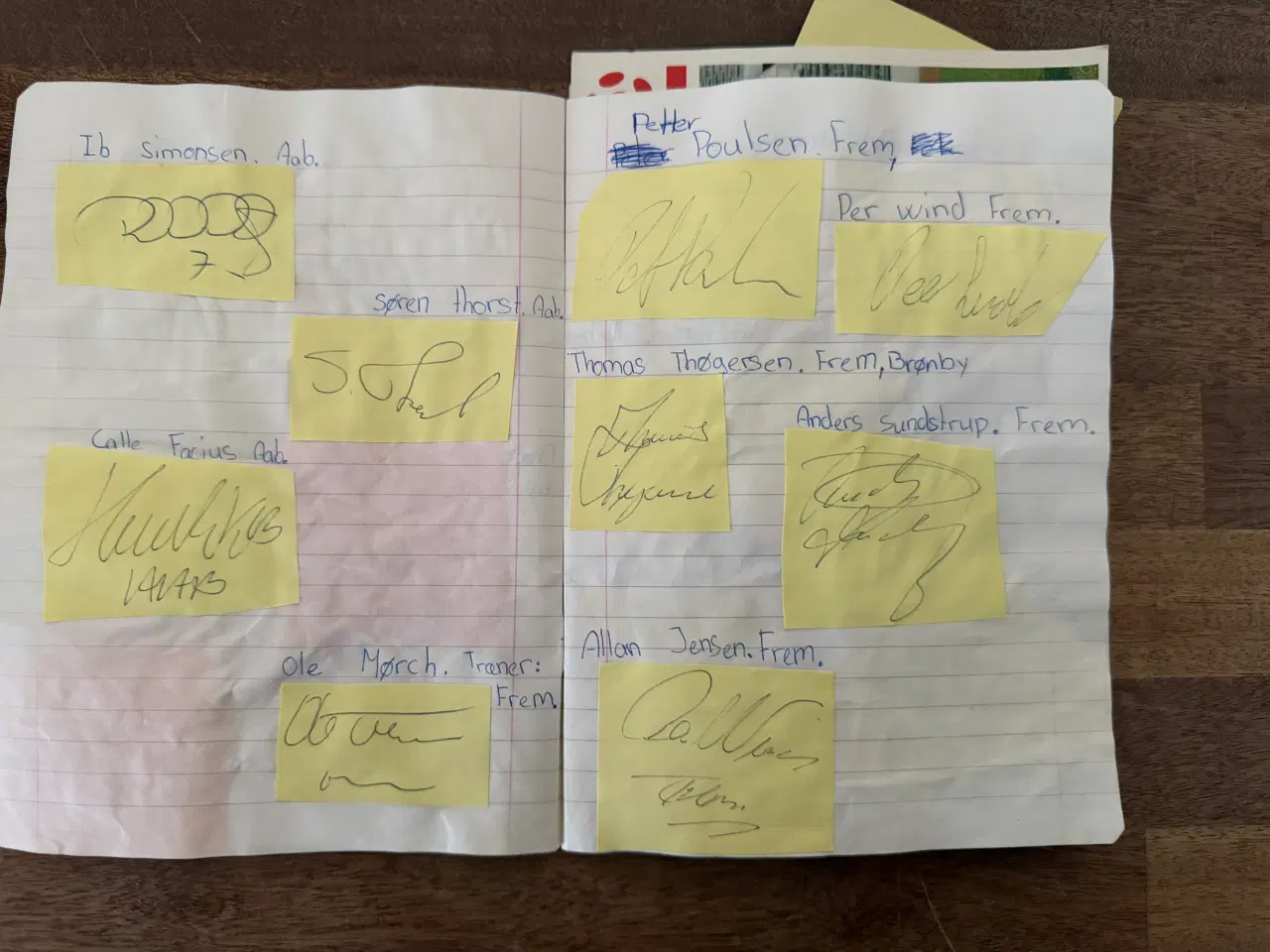 Billede 3 - Autograf hæfte med fodbold