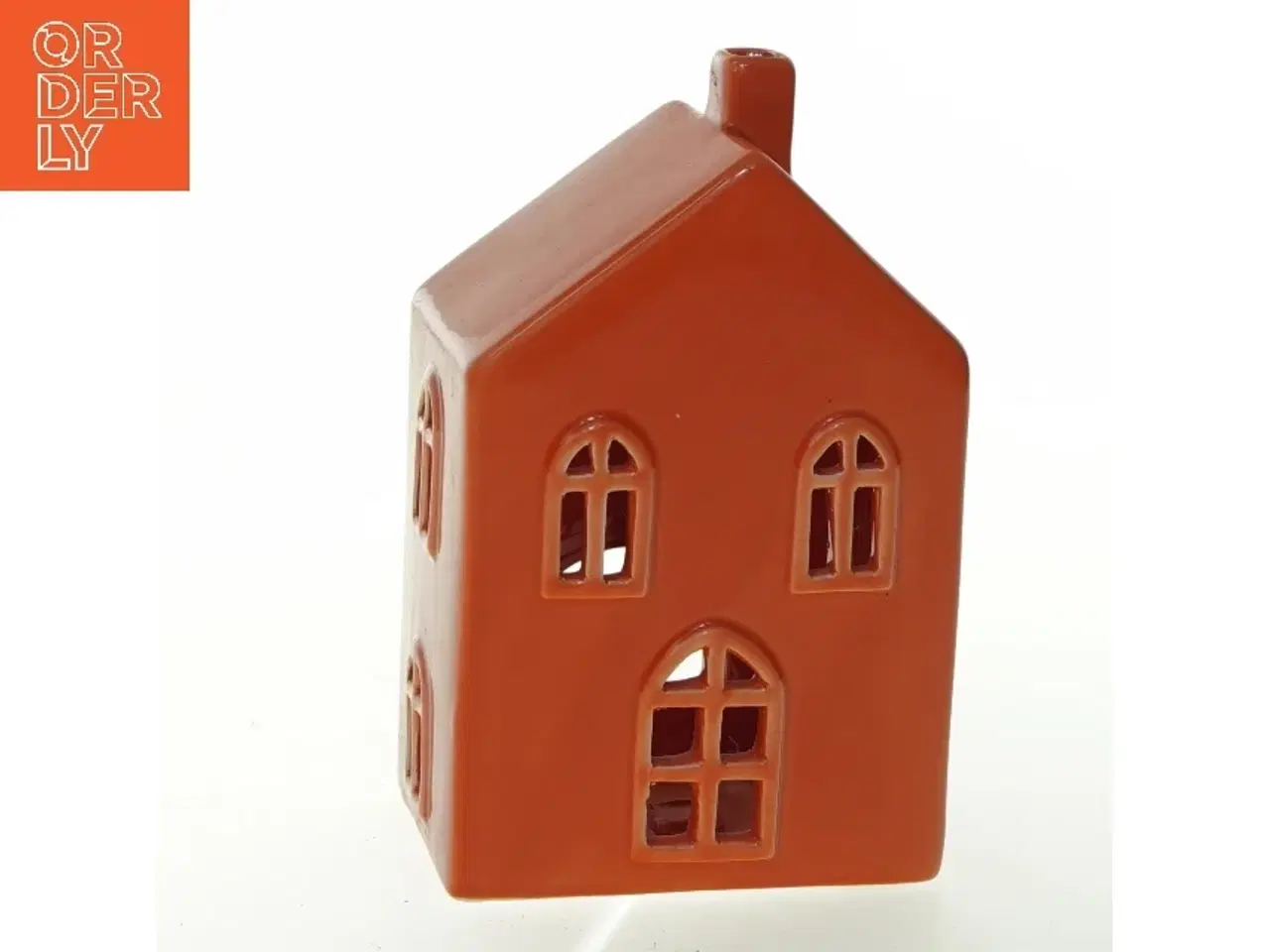 Billede 2 - Keramikhus til fyrfadslys (str. 17x10,5x7 cm)