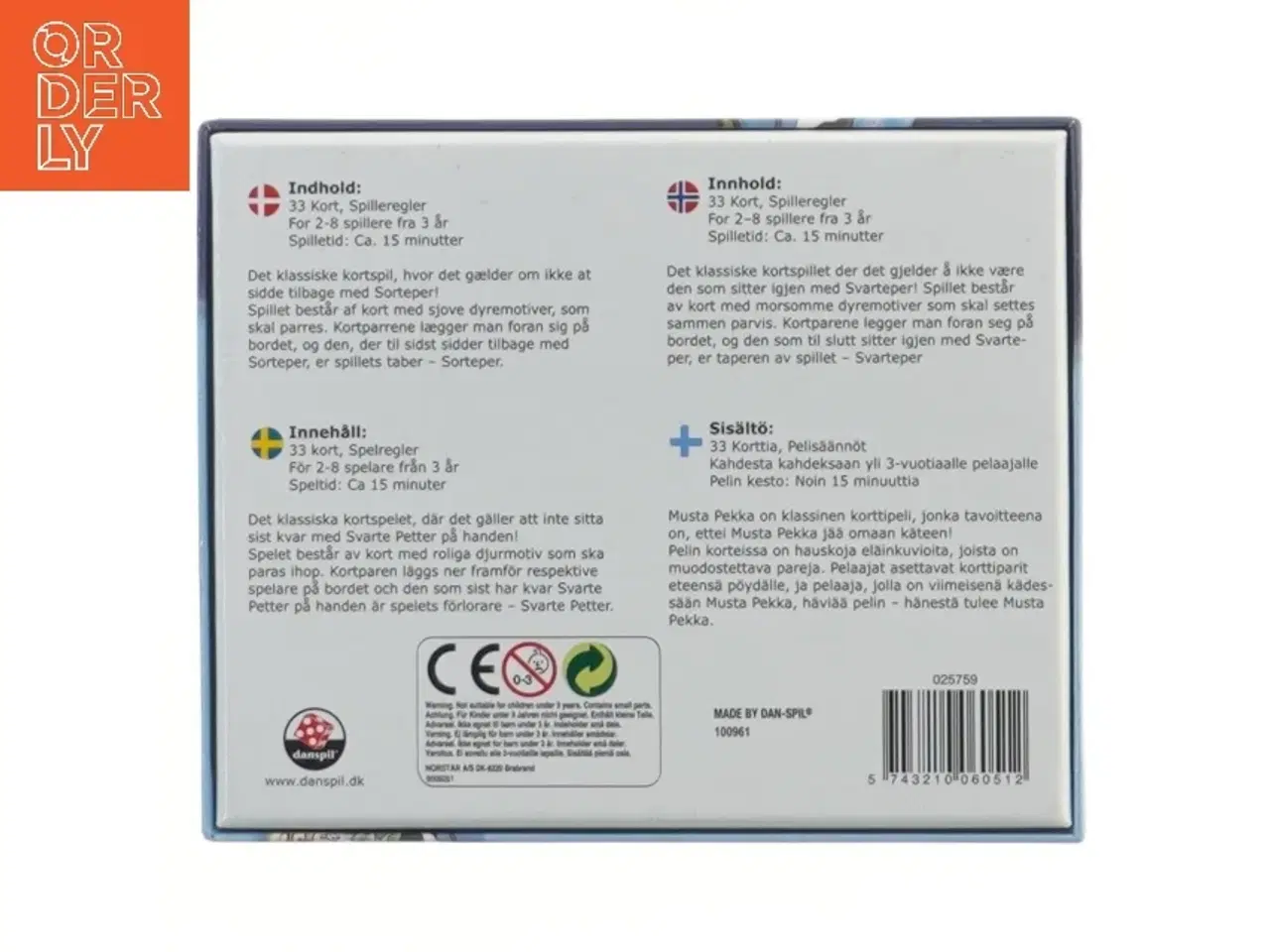 Billede 3 - Kortspil Sortepeter fra Danspil (str. 17x14 cm)