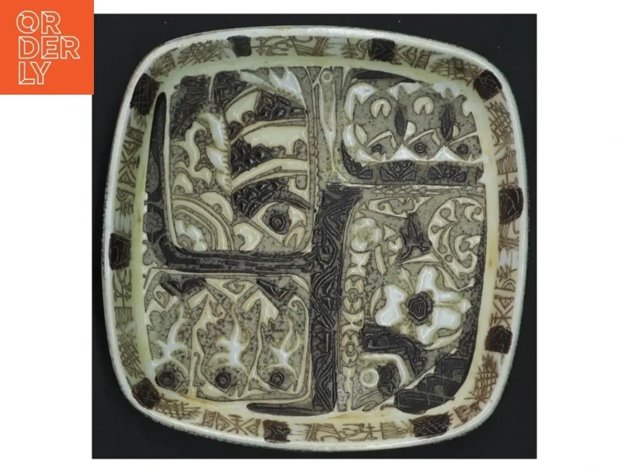 Billede 1 - Keramisk fad fra royal copenhagen med mønster fra Royal Copenhagen (str. 16x16x3 cm)