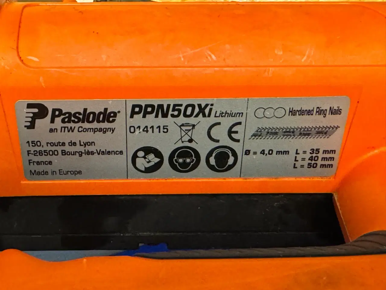 Billede 3 - Paslode PPN50Xi gas beslagsømpistol inkl. søm