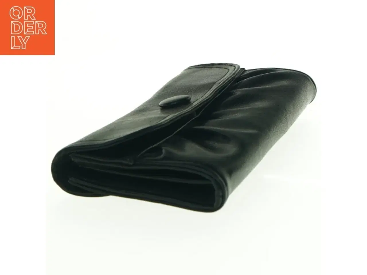 Billede 2 - Sort læderpung (str. 21 x 8 cm)