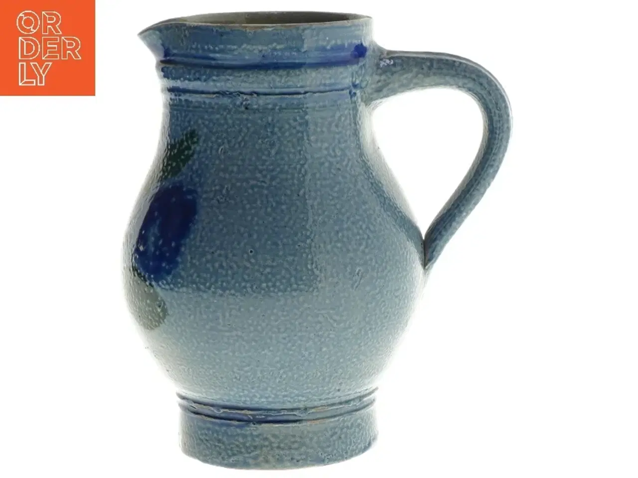 Billede 2 - Keramikkande, blå (str. Ø 7 cm længde 15 cm)