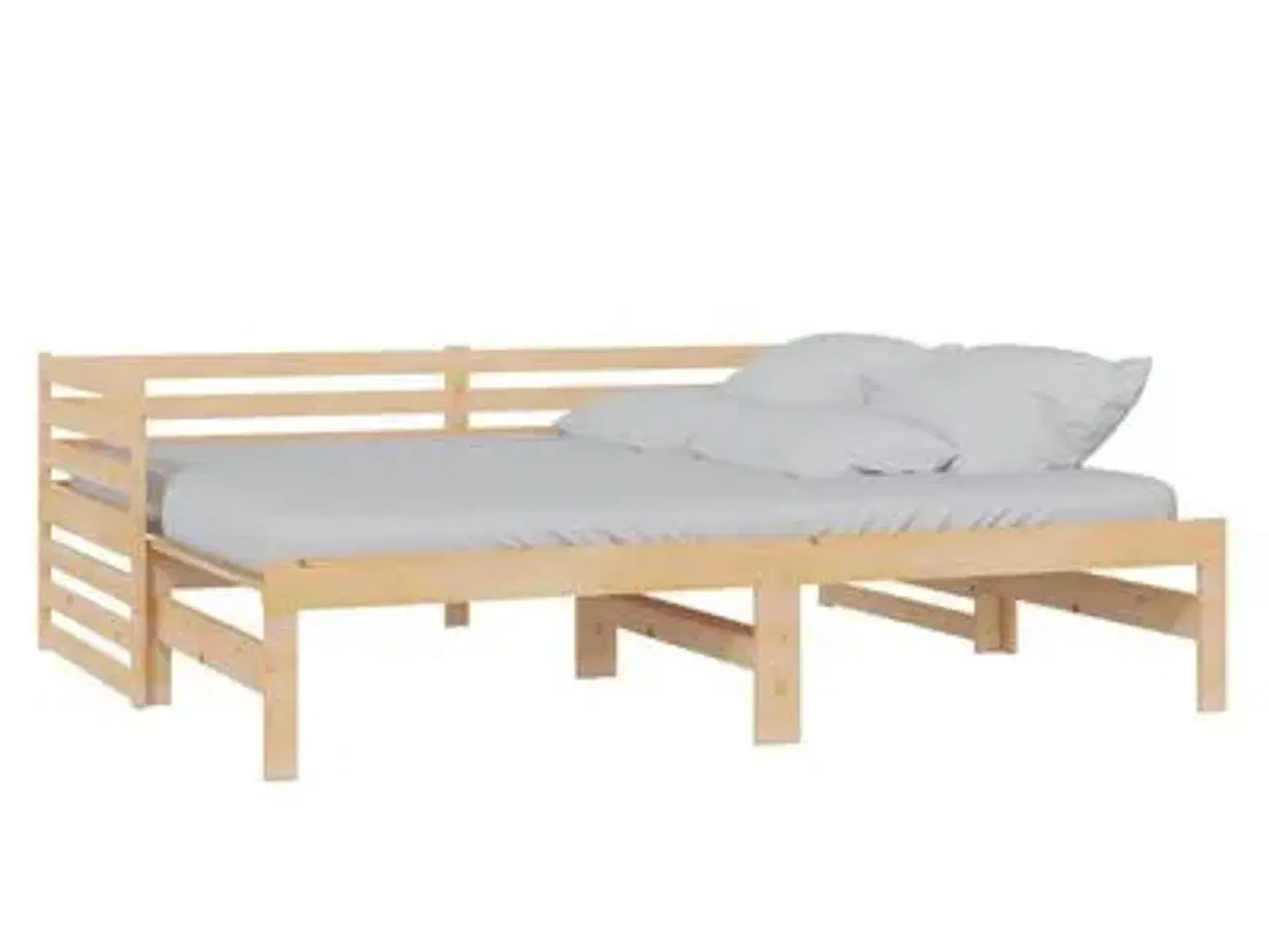 Billede 1 - vidaXL daybed med udtræk 2x(90x200 cm) massivt fyr