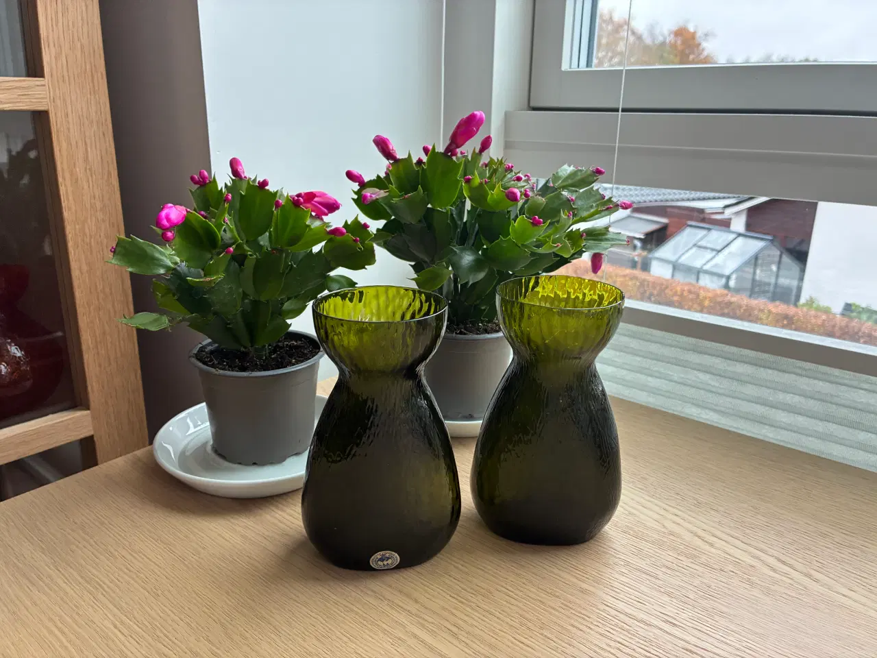 Billede 1 - Hyacintglas - Gl. Holmegaard  - 2 stk. i mørk grøn