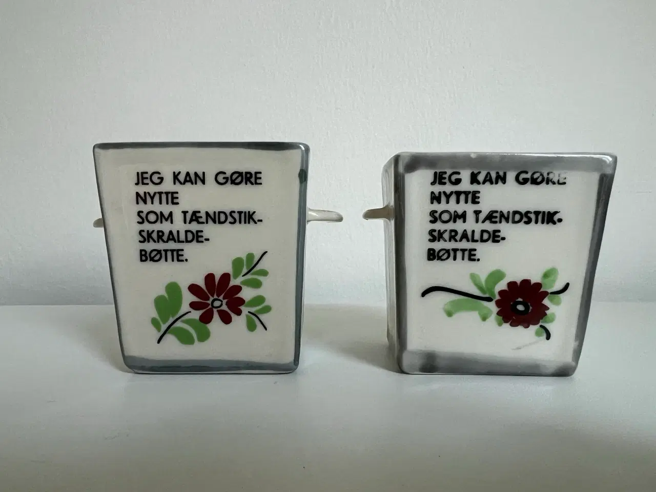 Billede 1 - Små krukker m/tekst - RETRO