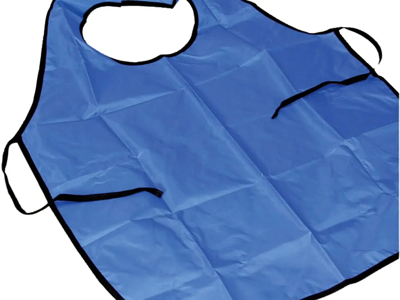 Billede 1 - Stilfuldt Blå Forklæde med Krave, M-XL, 100 cm