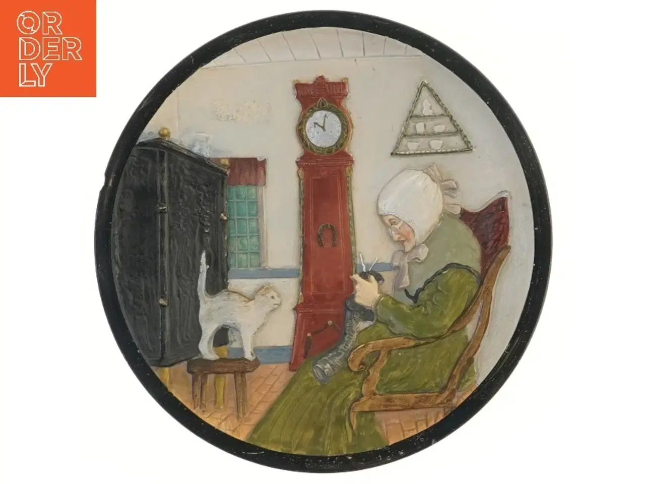 Billede 1 - Dekorativt vægophæng med figurativt motiv (str. 24x3 cm)