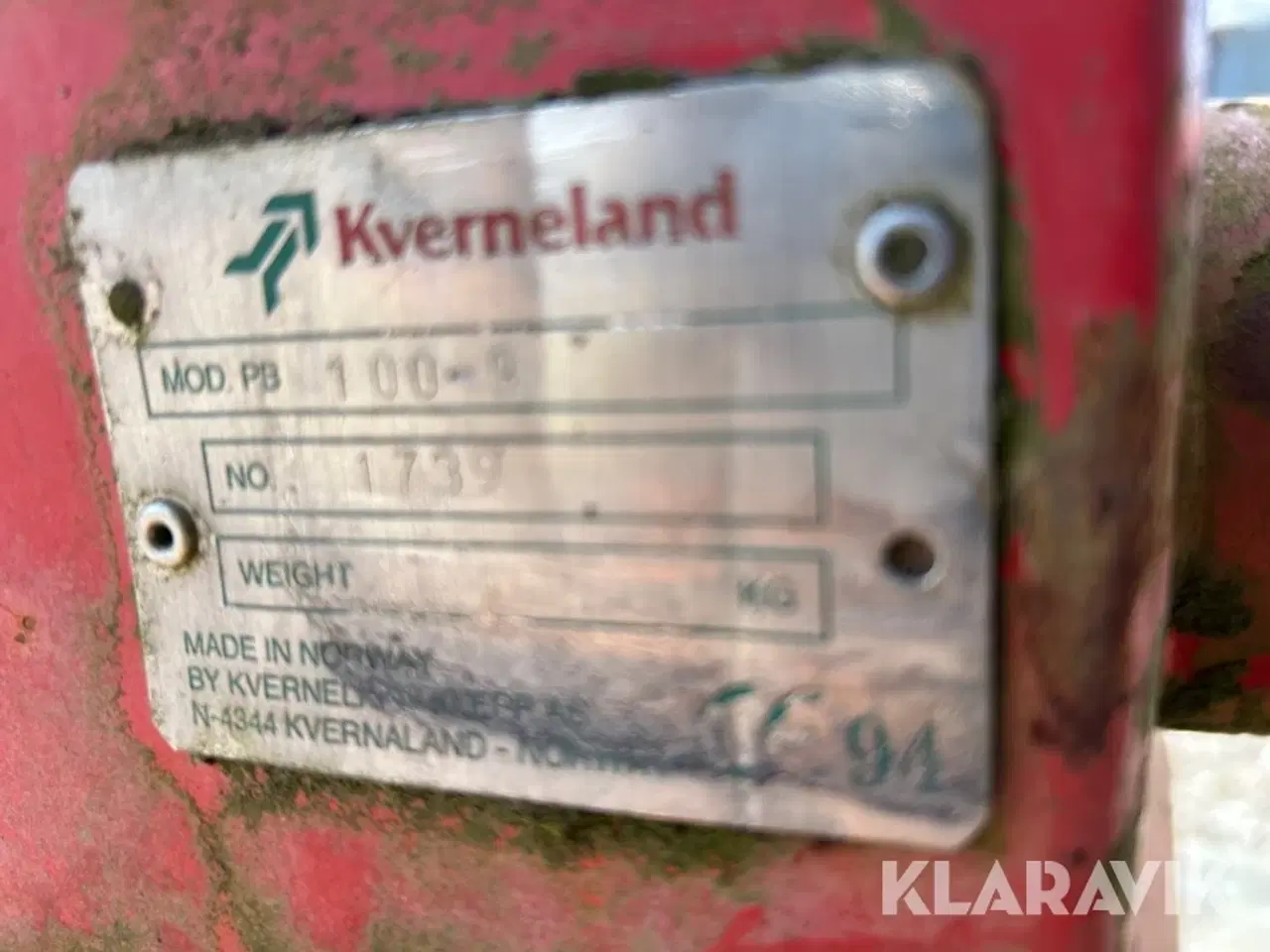Billede 6 - 8 furet plov Kverneland PB 100