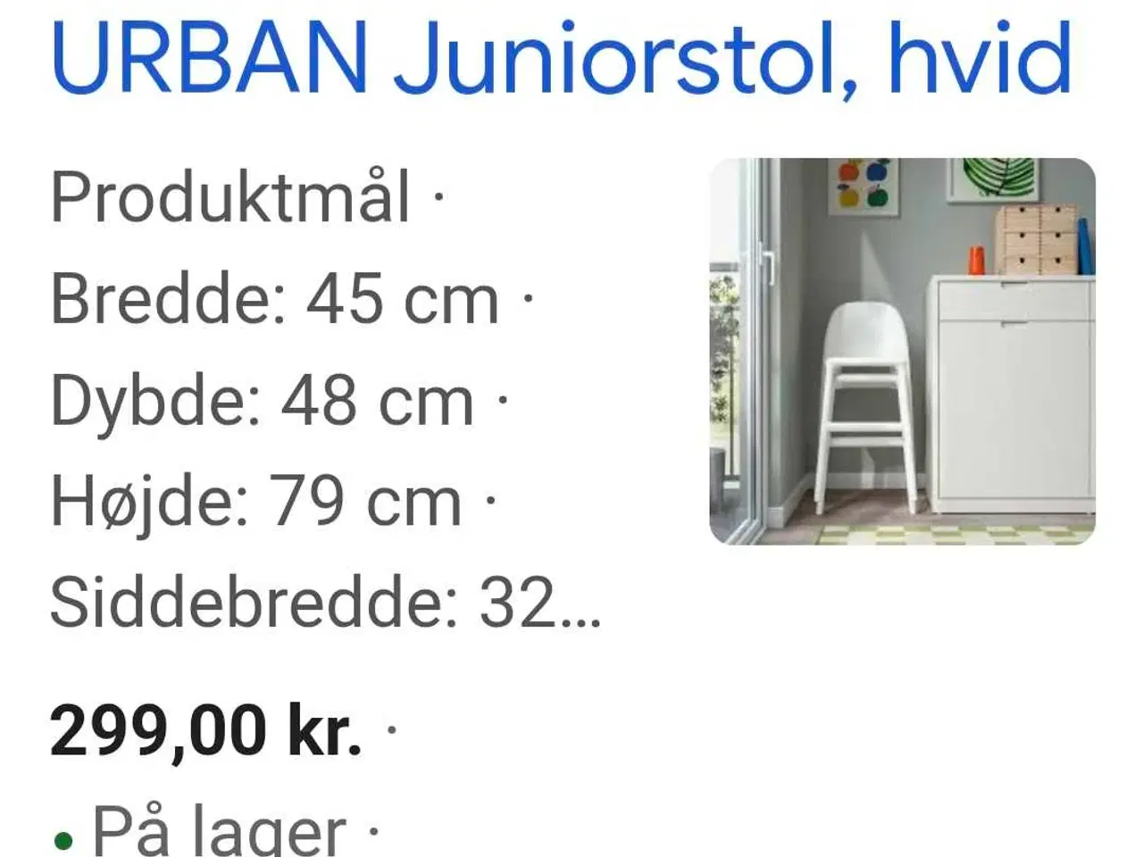 Billede 5 - Ikea Urban juniorstol 