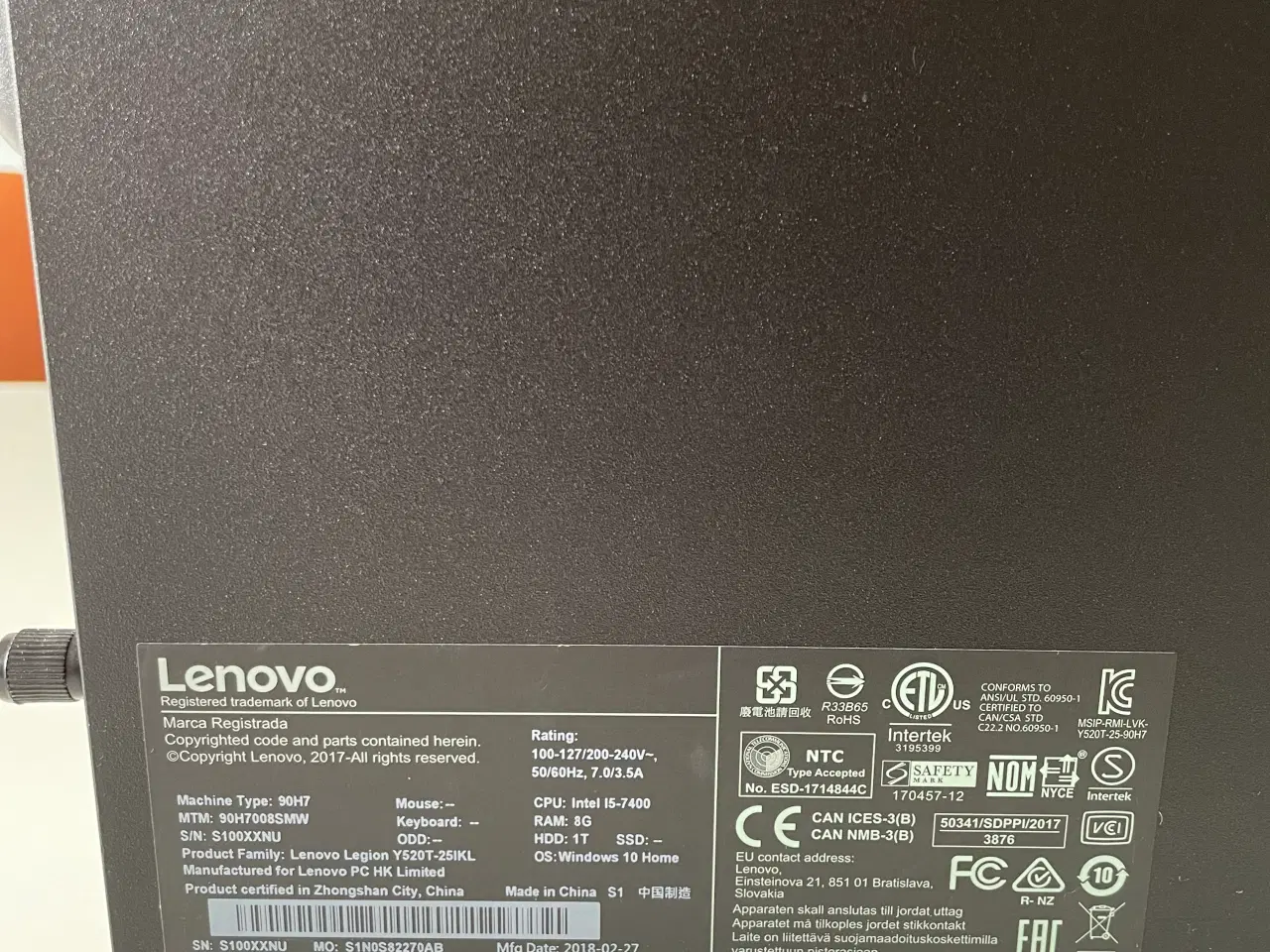 Billede 2 - Lenovo Legion Y520 Tower