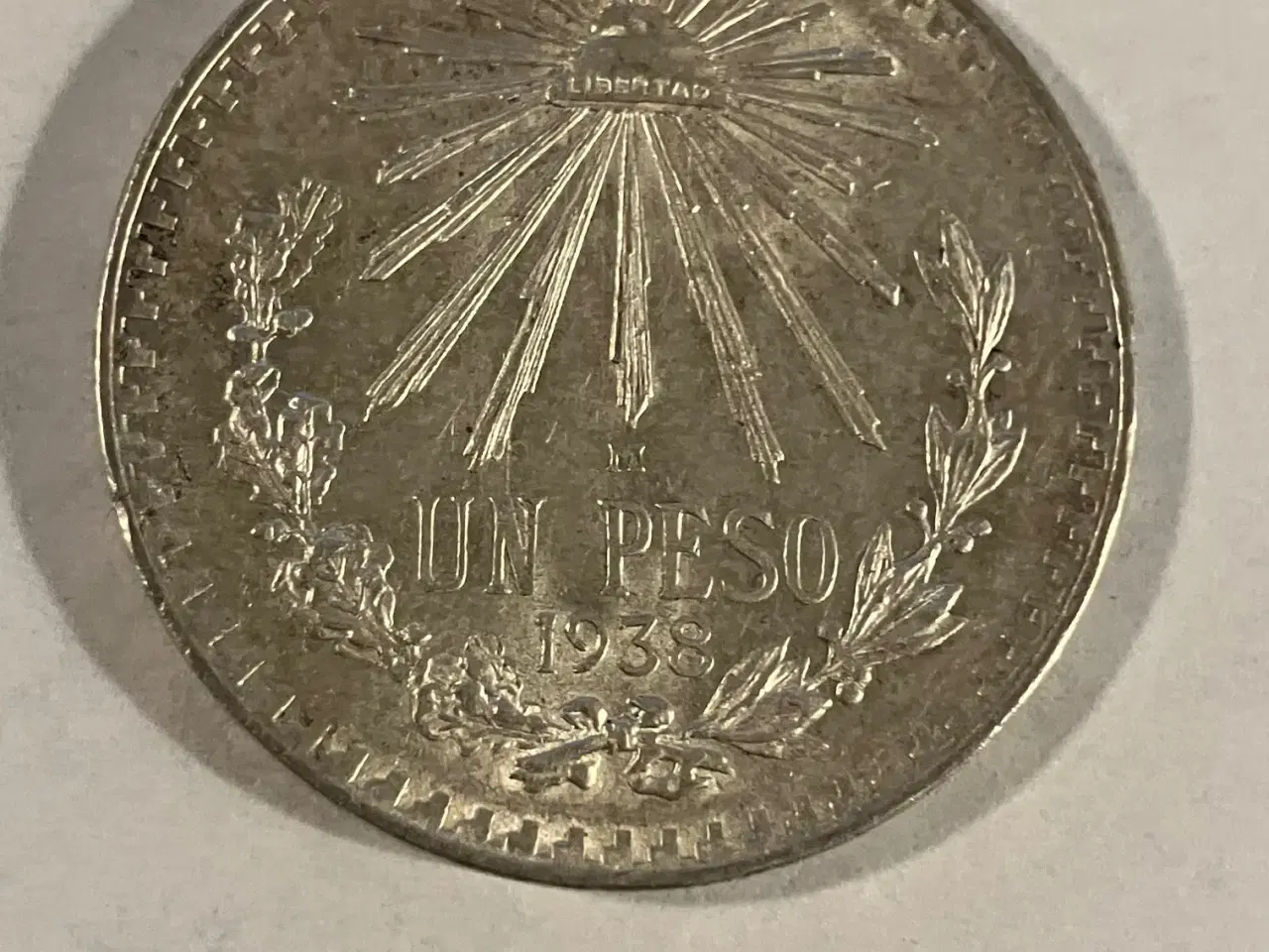 Billede 2 - Un Peso Mexico 1938 - Silver