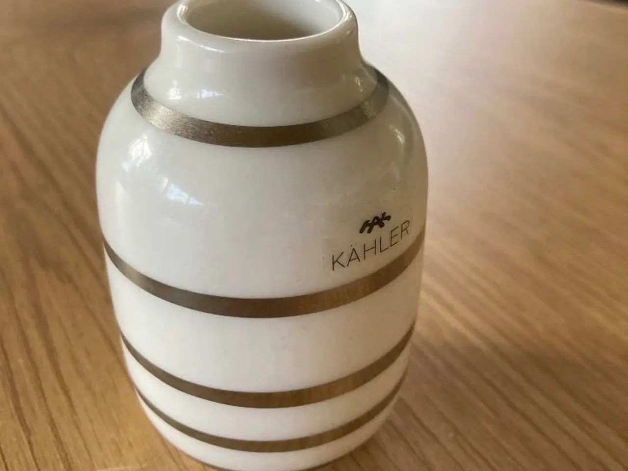 Billede 2 - Kähler Omaggio mini-vaser – sølvstribet (3 stk.)