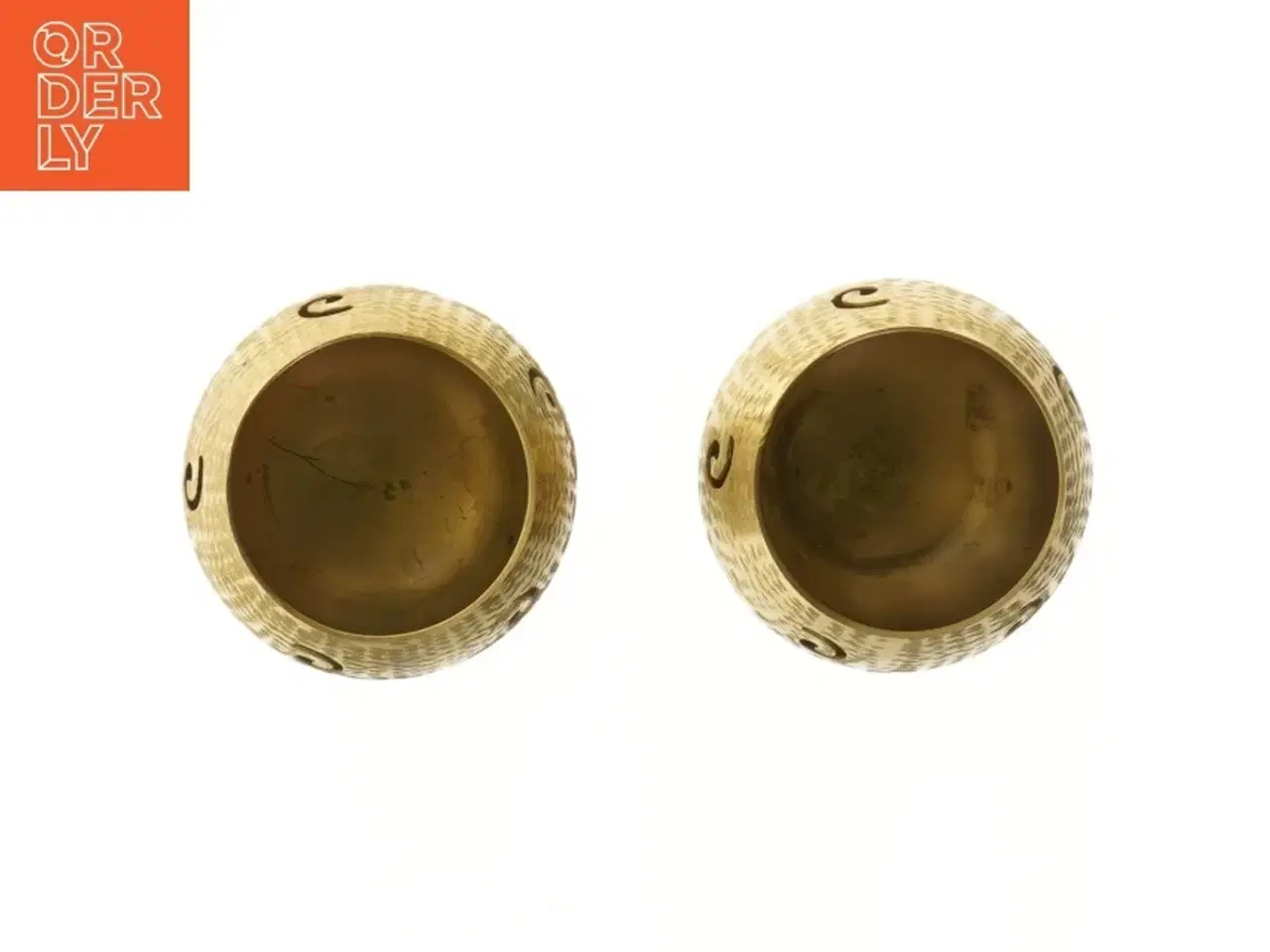 Billede 3 - Messing lysestager med mønster (str. Ø 7,5 cm)