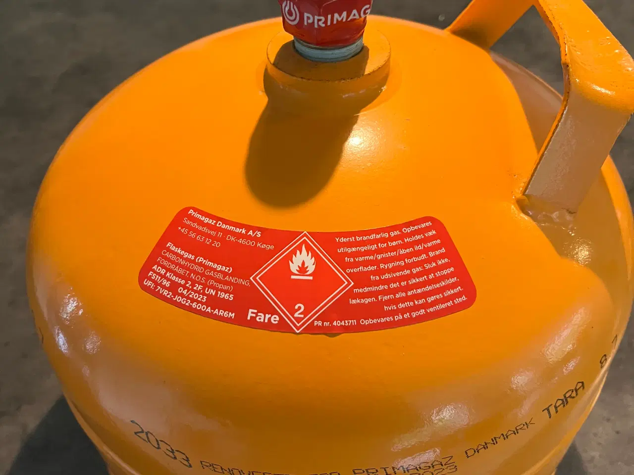 Billede 1 - 11 kg ny gasflaske, plomberet 
