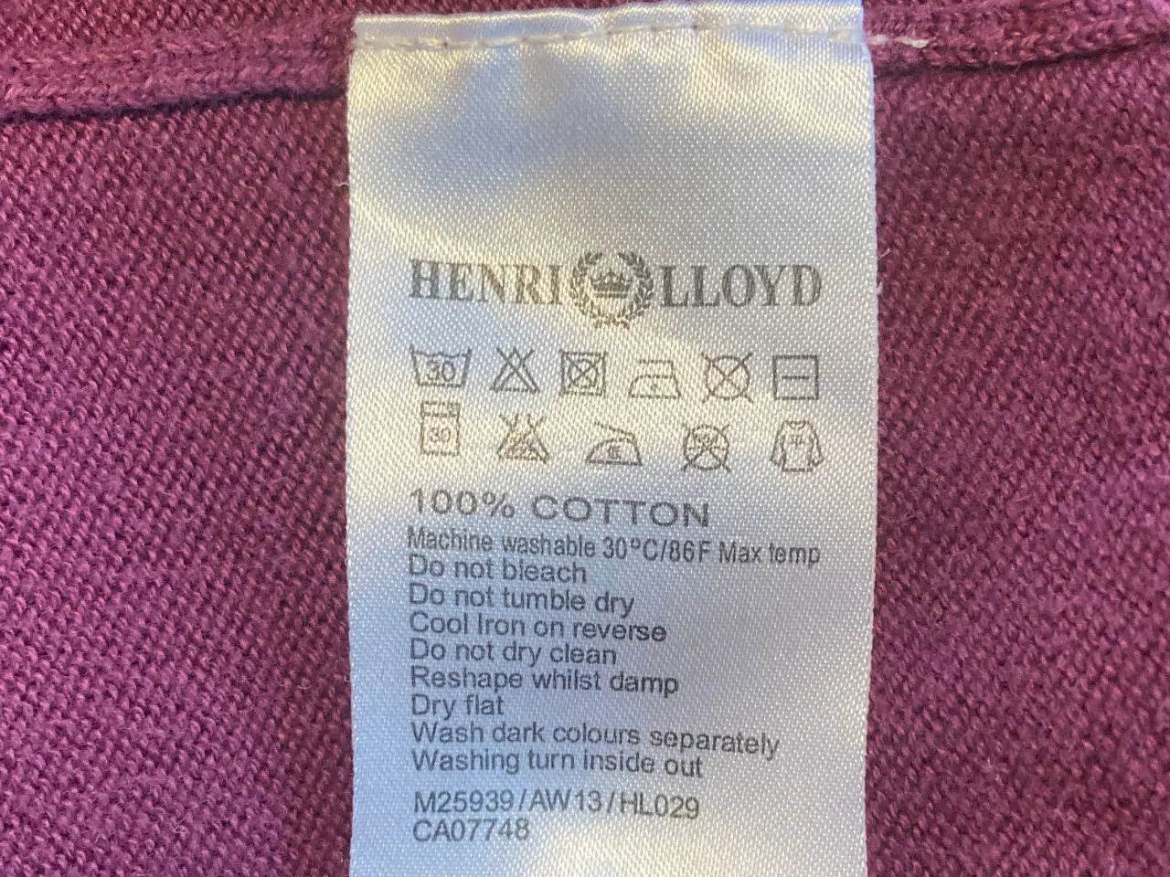 Billede 6 - Bordeaux herresweater fra Henry Lloyd str XL