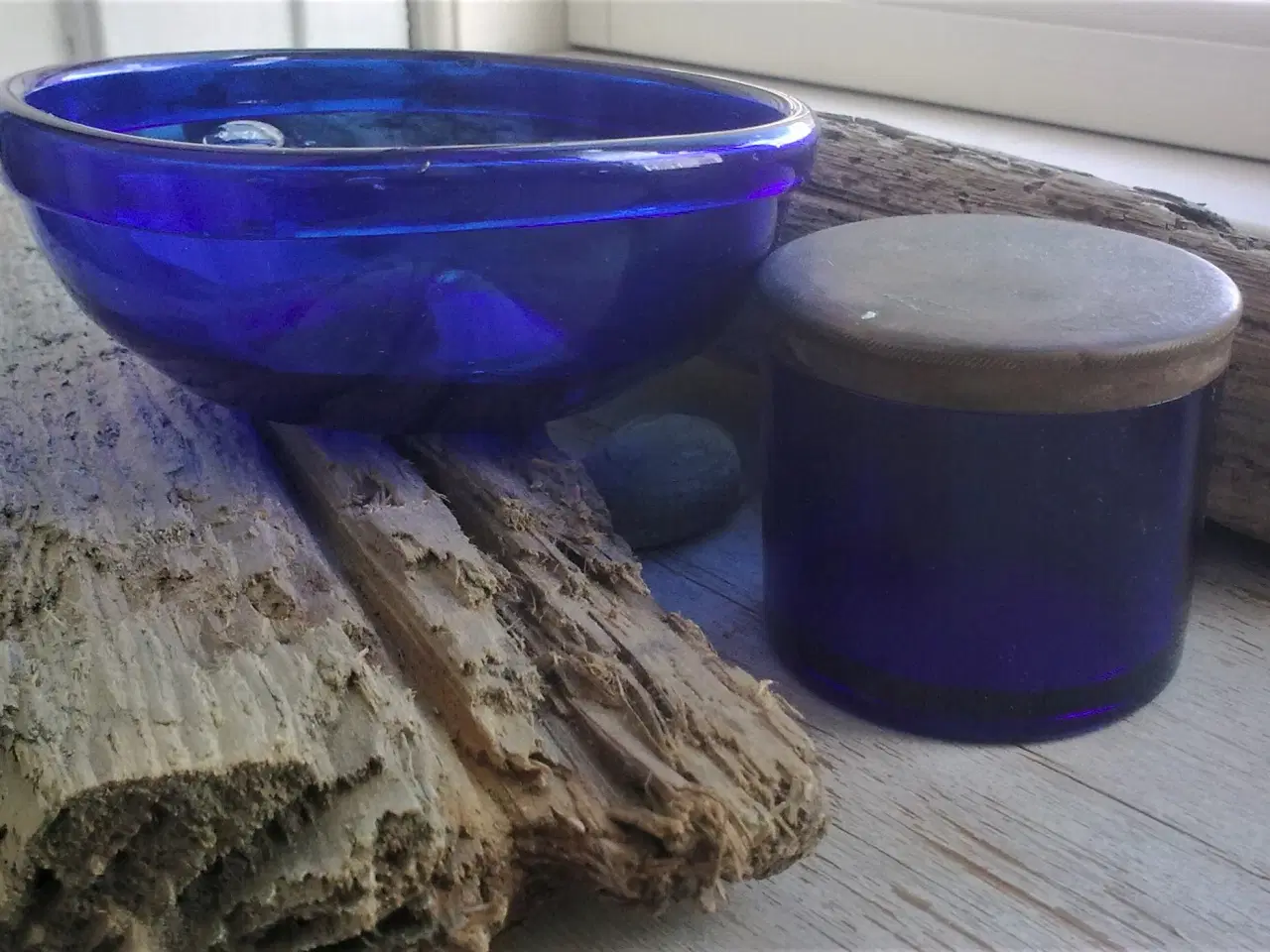 Billede 11 - Skål på D' i lyseblå med flæser & facetter