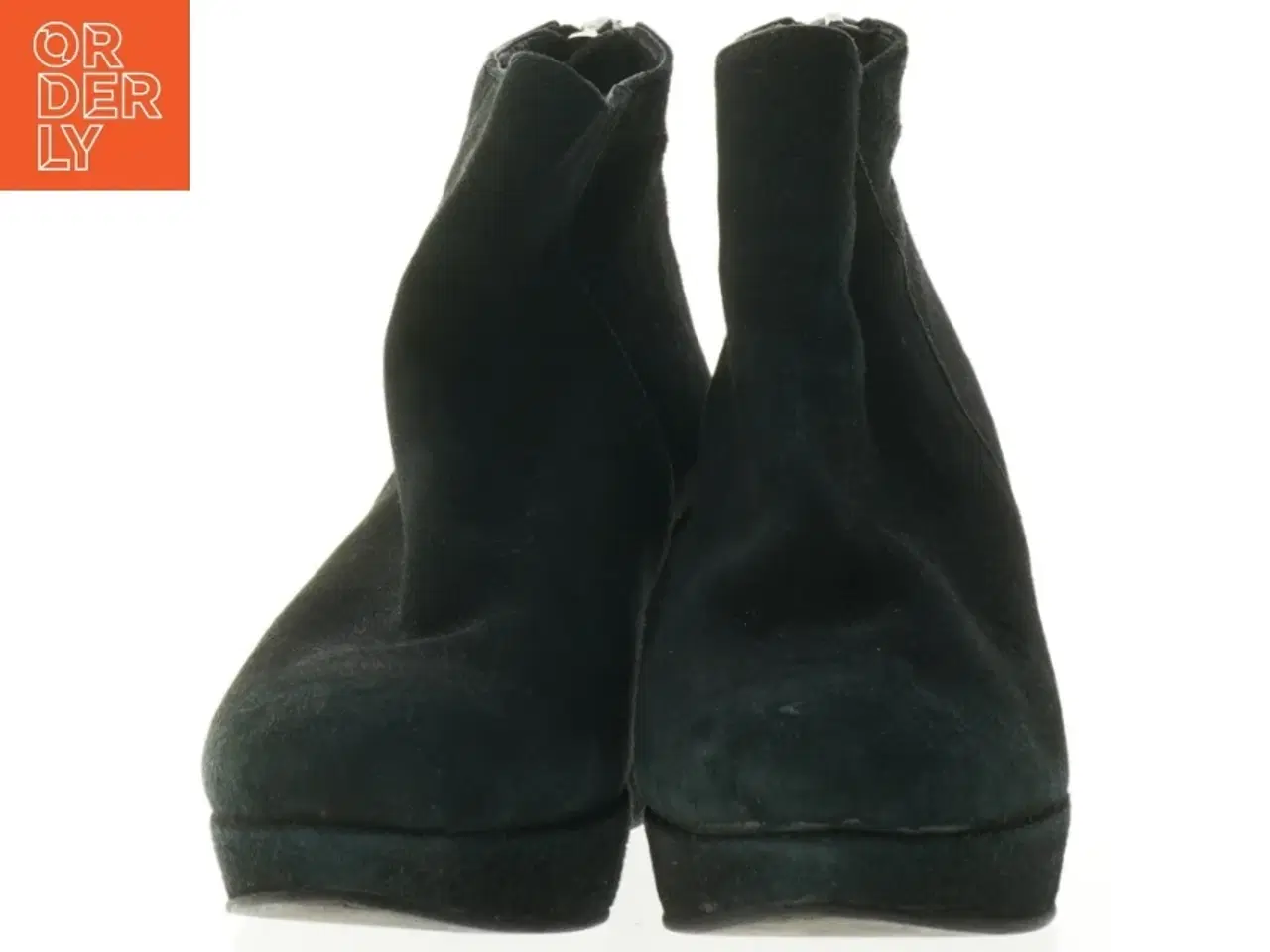 Billede 6 - Sorte ankelstøvler med kilehæl (str. 36)