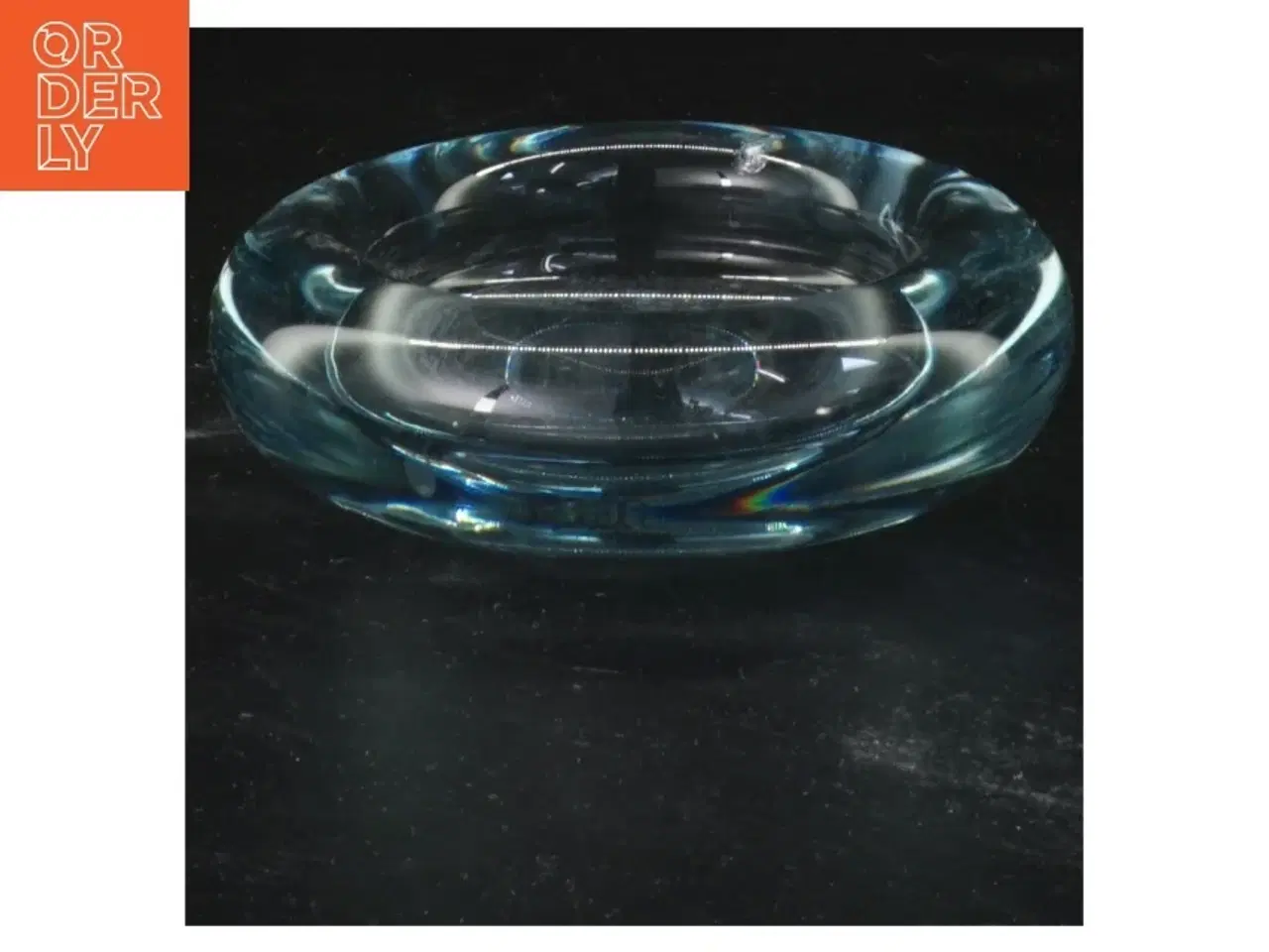 Billede 1 - Rund glas askebæger (str. 10x3 cm)